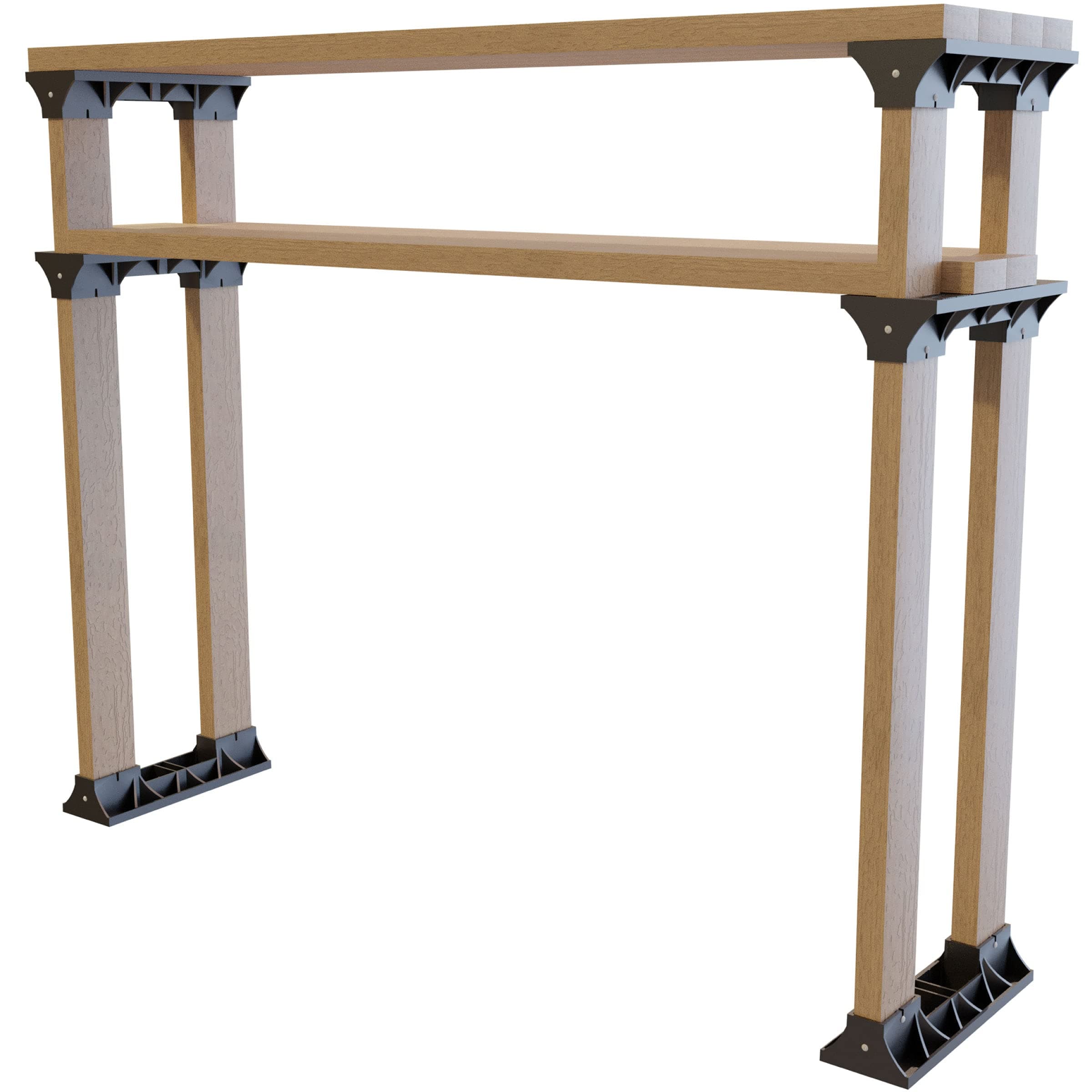 2X4Basics 90124 Custom Shelving And Storage System Shelflinks, Black (Pack Of 6)