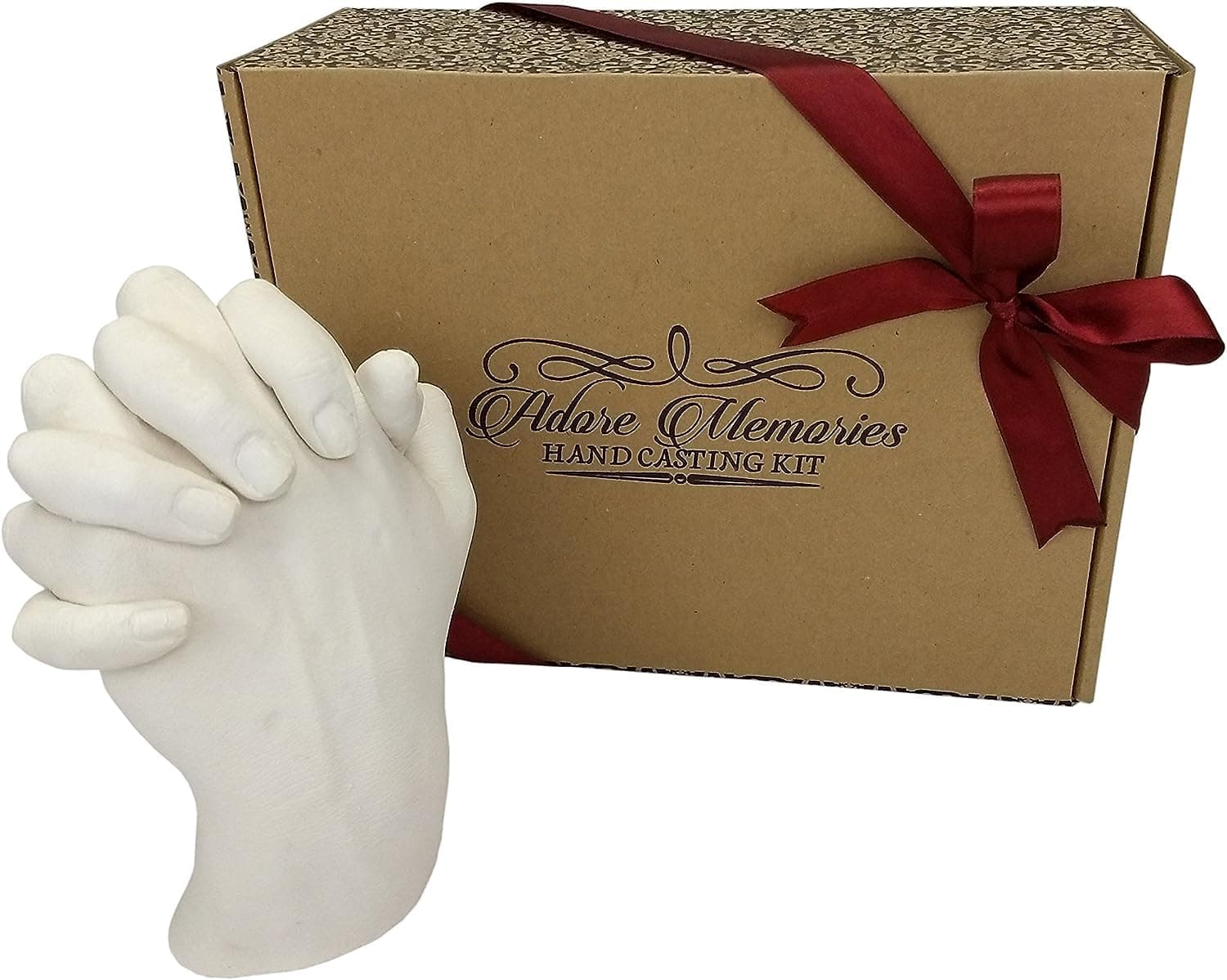 Adult Holding Hands Casting Kit Keepsake Memory kit, 3D Handprint Casting, Couple Hand Casting