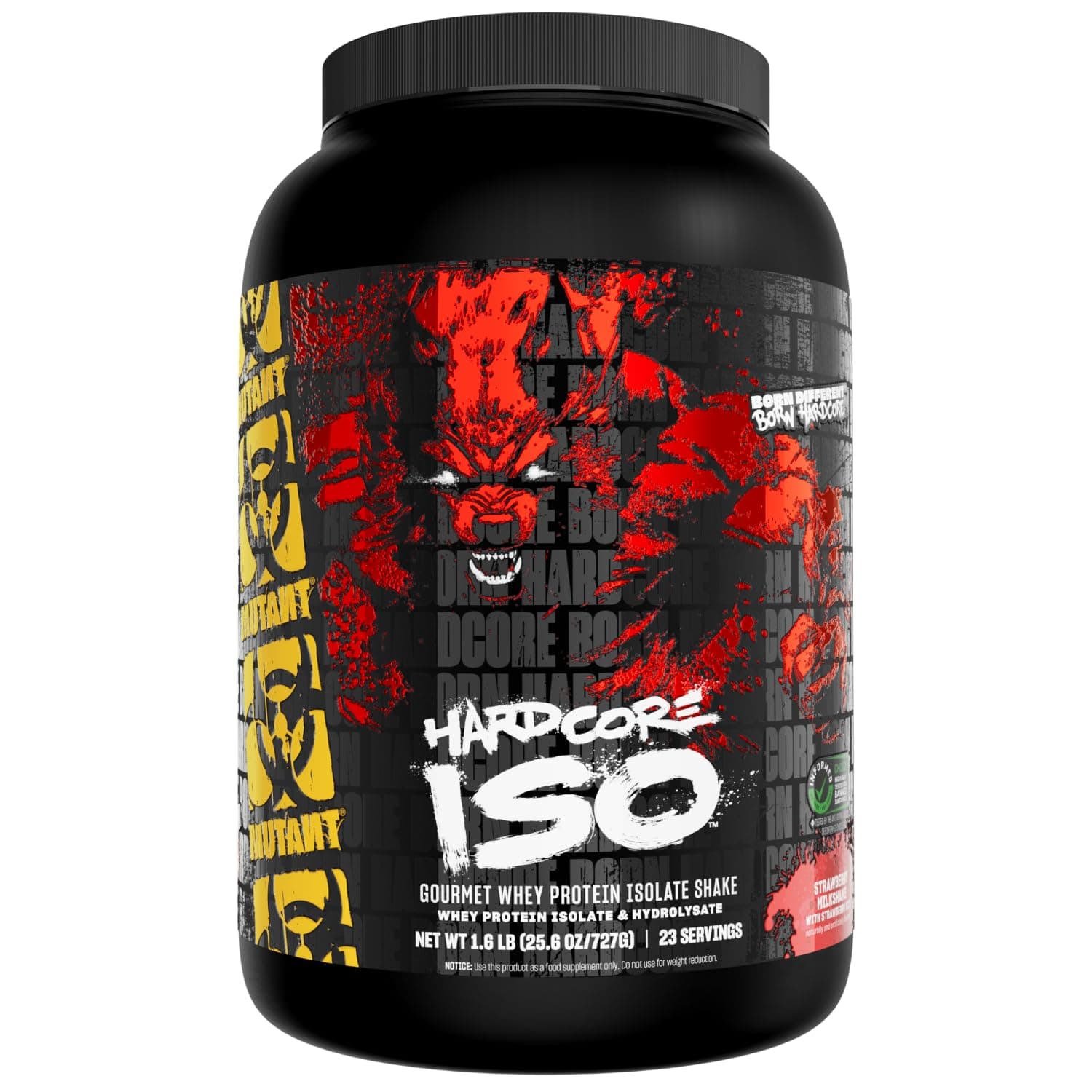 ISO Surge Whey Protein Isolate Powder Acts Fast to Help Recover, Build Muscle, Bulk and Strength, 1.6 lb - Strawberry Milkshake