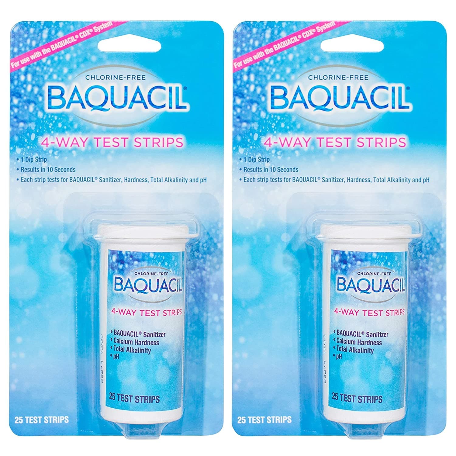 Baquacil 4 Way Test Strips (25 count) (2 Pack)