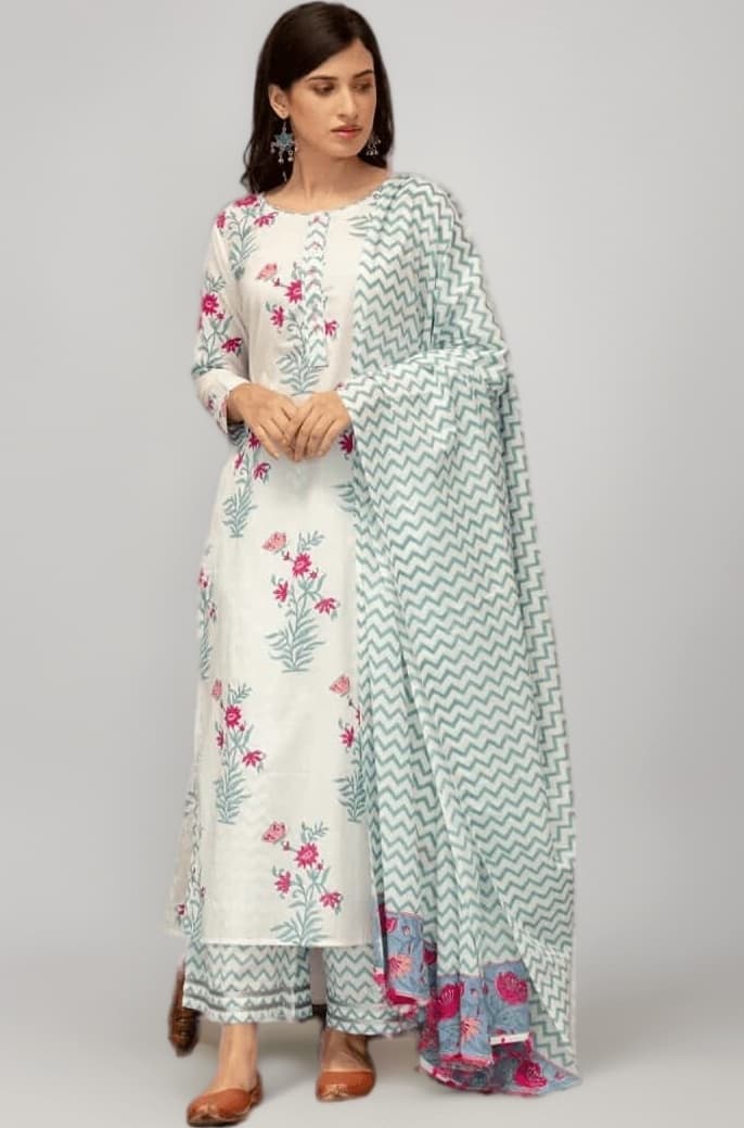 Women's Cotton Blend Salwar Suit