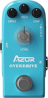 AZOR Overdrive Guitar Effect Pedal Vintage Effect Drive High/Low 3 Modes Mini Pedal for Electric Guitar True Bypass