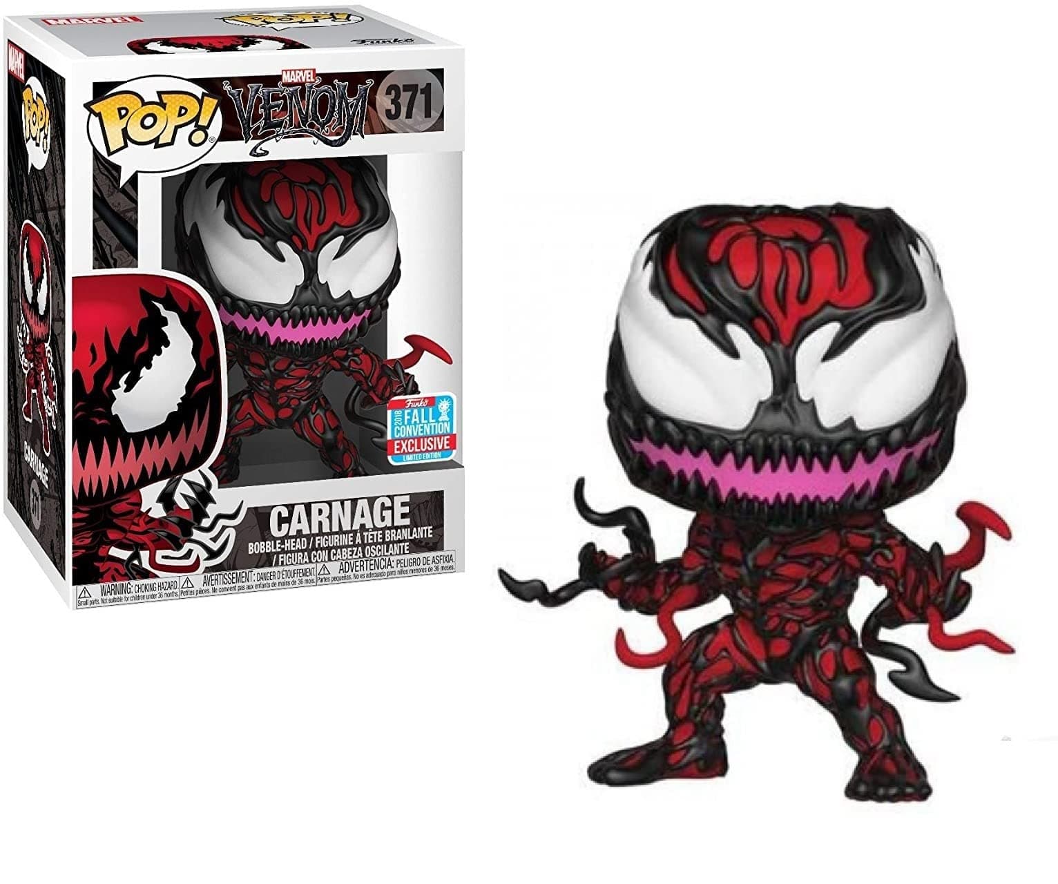 Funko NYCC 2018 - POP! Marvel: Venom - Carnage [with Tendrils] #371 - Shared Exclusive!