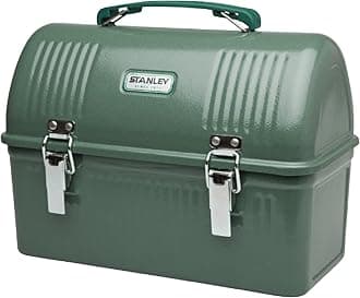 Classic Lunch Box 10 qt | Vintage Metal Lunchbox | Durable Meal Container with Handle and Latch | Stores Food, Drinks, Thermos, Water Bottle