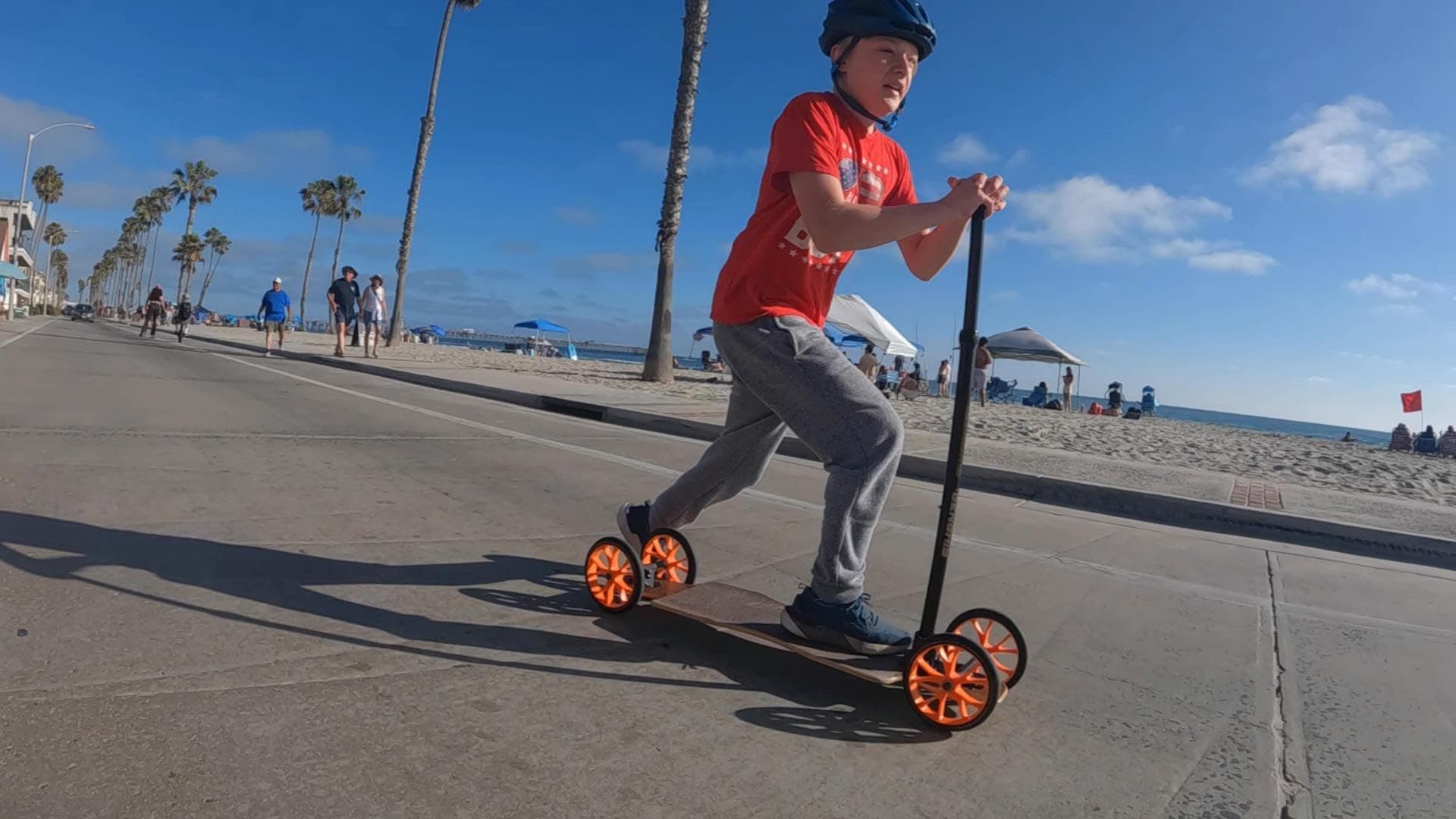 Skateboard Handle - Learn to Skate & Push Switch - Removable Balance Aid