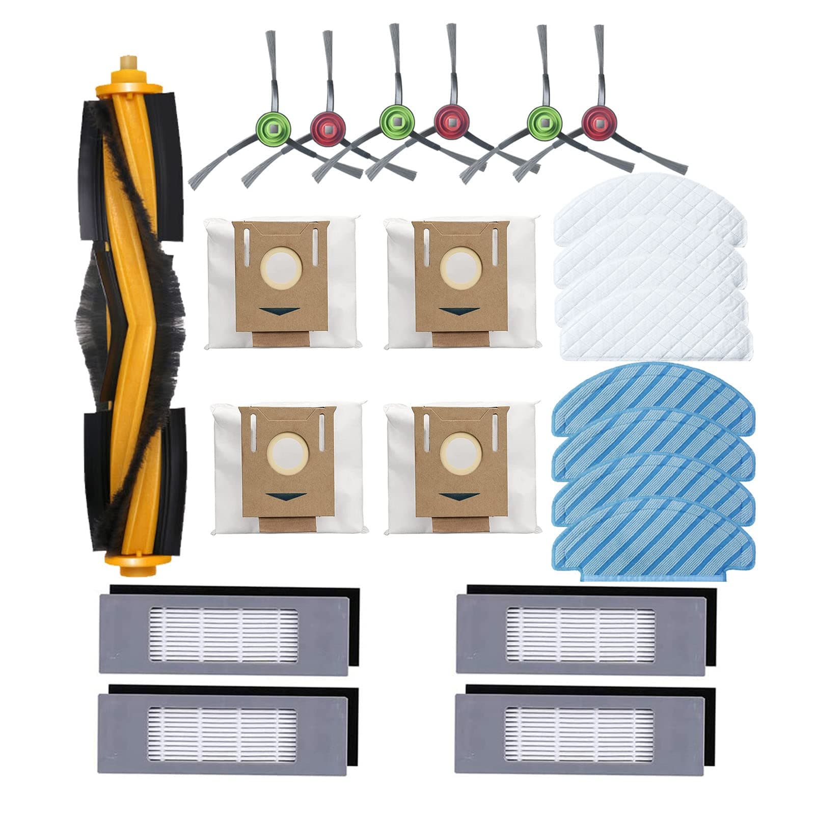WINWINHOME Replacement Accessories Kit Fit for Ecovacs DEEBOT OZMO T8 AIVI T8 N8 Pro N8 Pro Plus Robot Vacuum, Deebot T8 N8 pro + Replacement parts (23 Pack)
