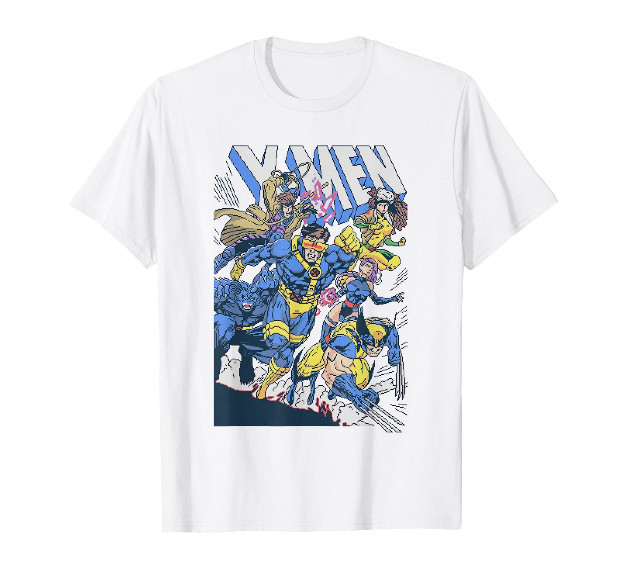Comics Retro Classic X-Men Ready to Fight Group Shot T-Shirt
