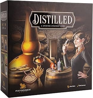 Distilled: A Spirited Strategy Game, Highly-Thematic Euro Game, Strive for The Title of Master Distiller, 1 to 5 Players, Ages 14 and up