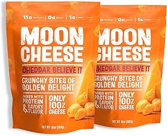 Cheddar Believe It, 10 Ounce, 2-Pack, Crunchy, Protein-Rich Cheese Snack, Keto Friendly, 100% Real Cheese