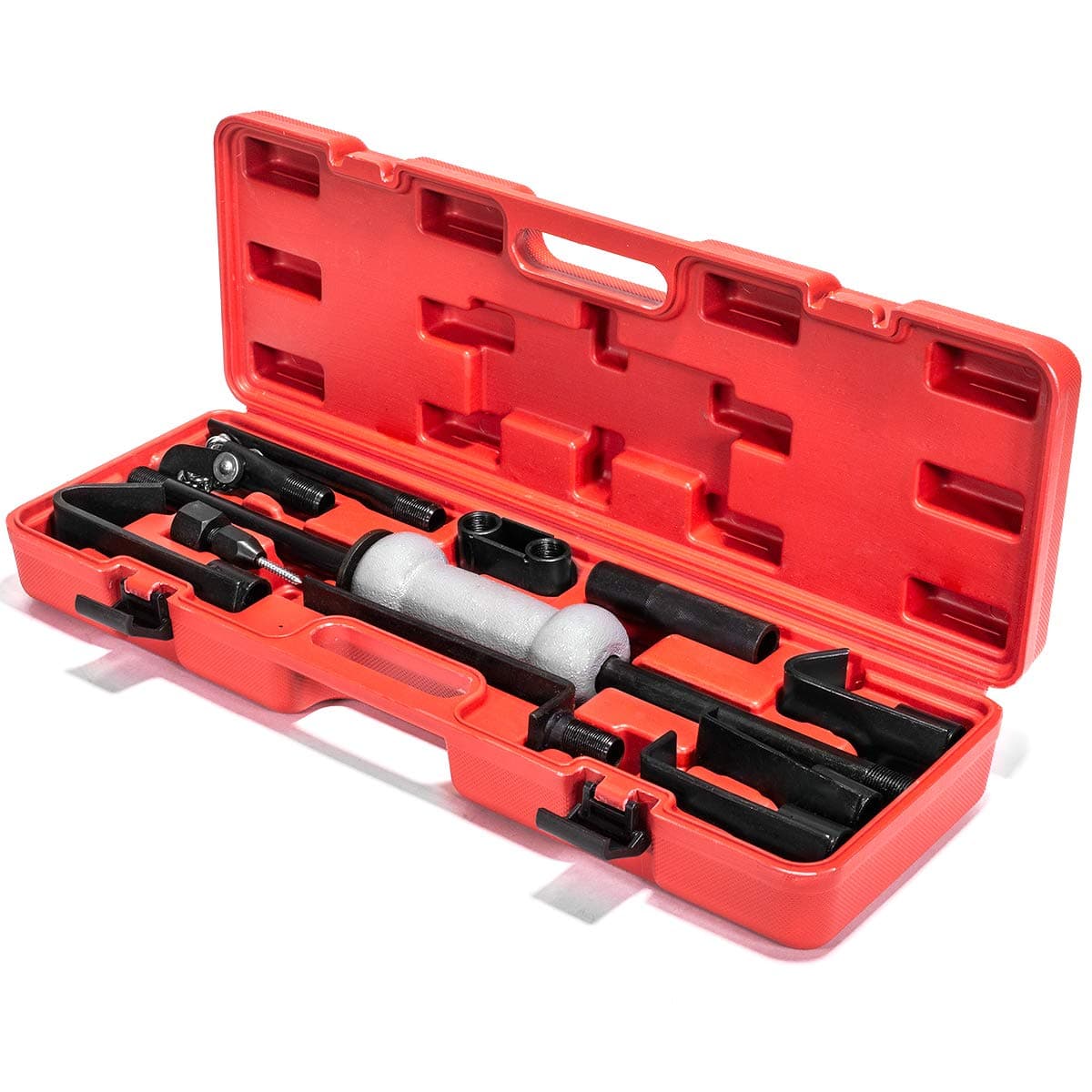 XtremepowerUS Heavy Duty Dent Puller w/Slide Hammer Auto Body Truck Repair Automotive Hammer Puller Repair Frame Set with Carrying Case (10 Lbs)