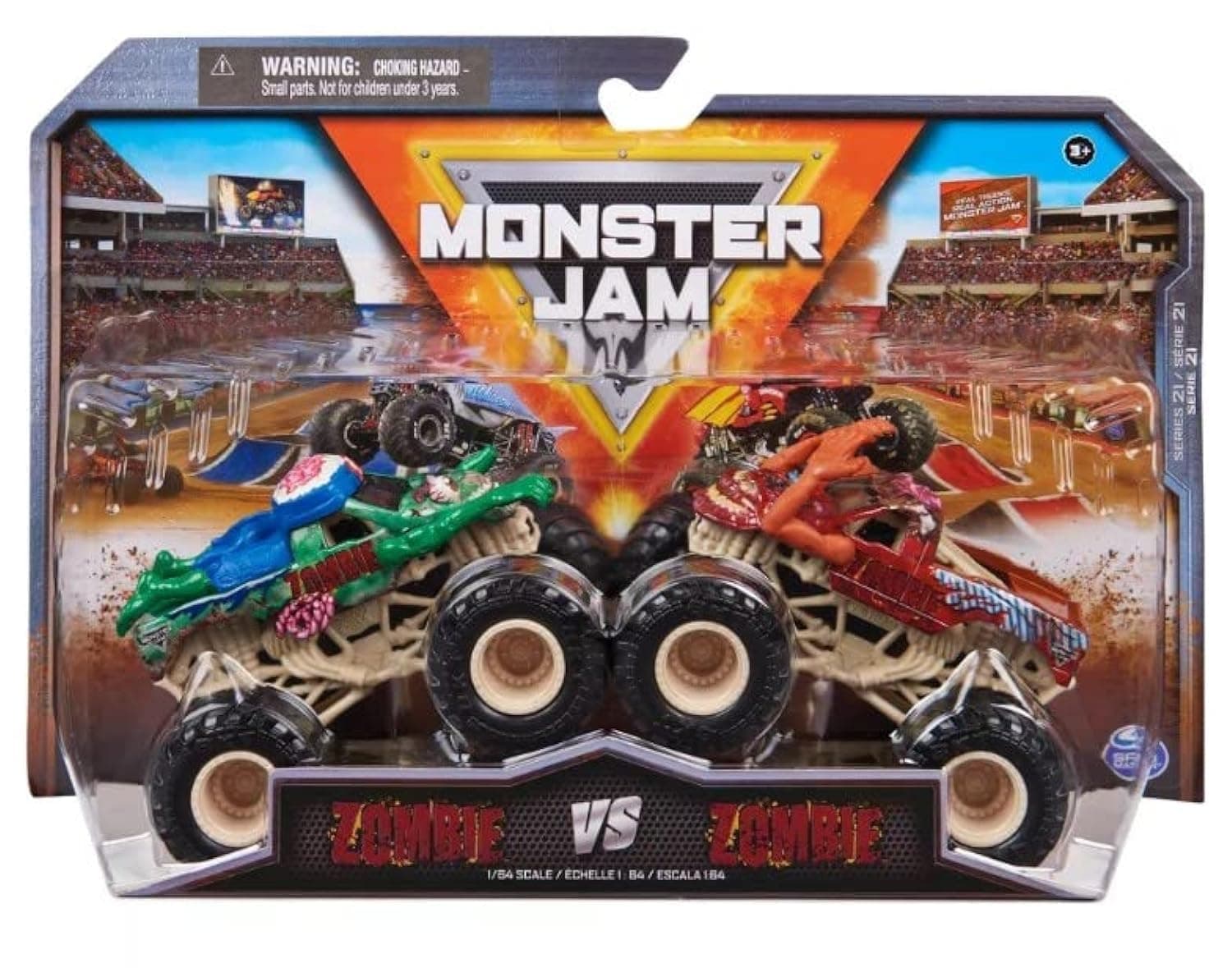 Monster Jam Zombie vs Zombie, 1:64 Scale Double Pack