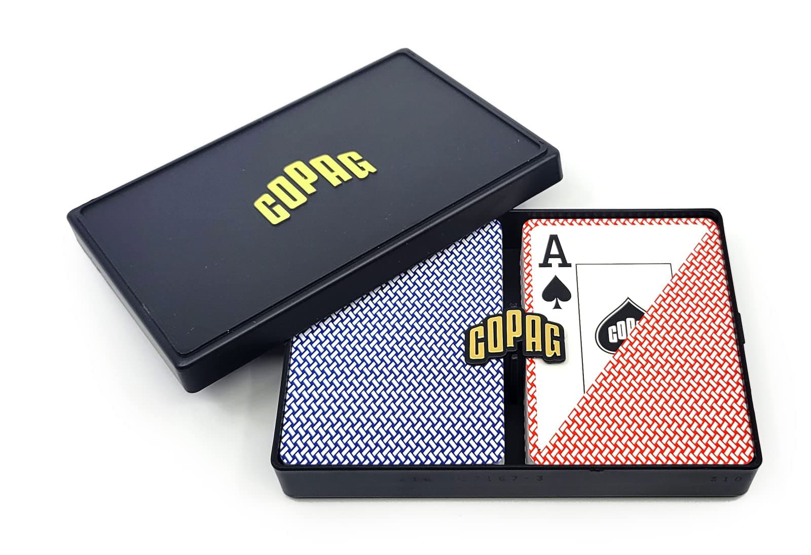 - Copag Export Design 100% Plastic Playing Cards, Poker Size (Standard) Jumbo Index Red/Blue Double Deck Set