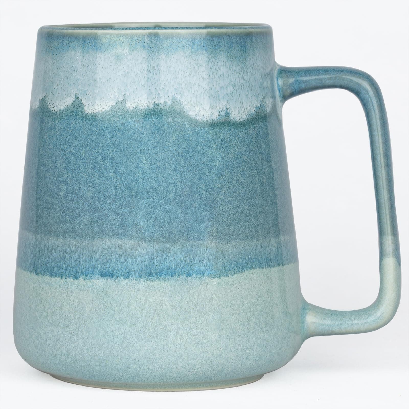 24 OZ Extra Large Ceramic Coffee Mug, Jumbo Coffee Mugs, Big Tea Cups with a Large Handle for Office and Home, Microwave and Dishwasher Safe (24 OZ Light Green)