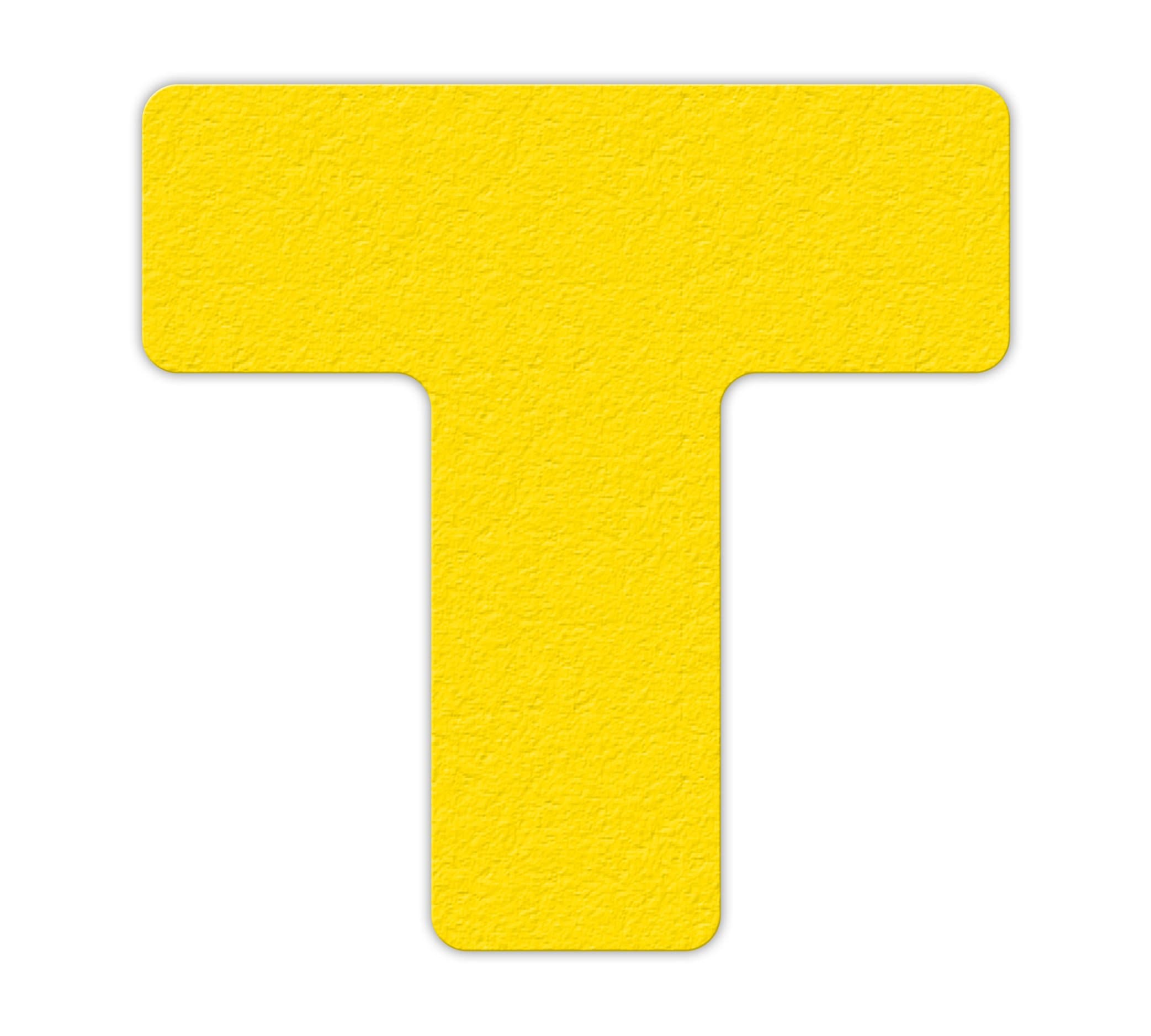 Incom Manufacturing Laminated 5S Workplace Floor Organization Markers, T Shaped, Tuff Mark Ultra Durable, Yellow, 6 Inch x 6 Inch, 25 pack, LM130Y