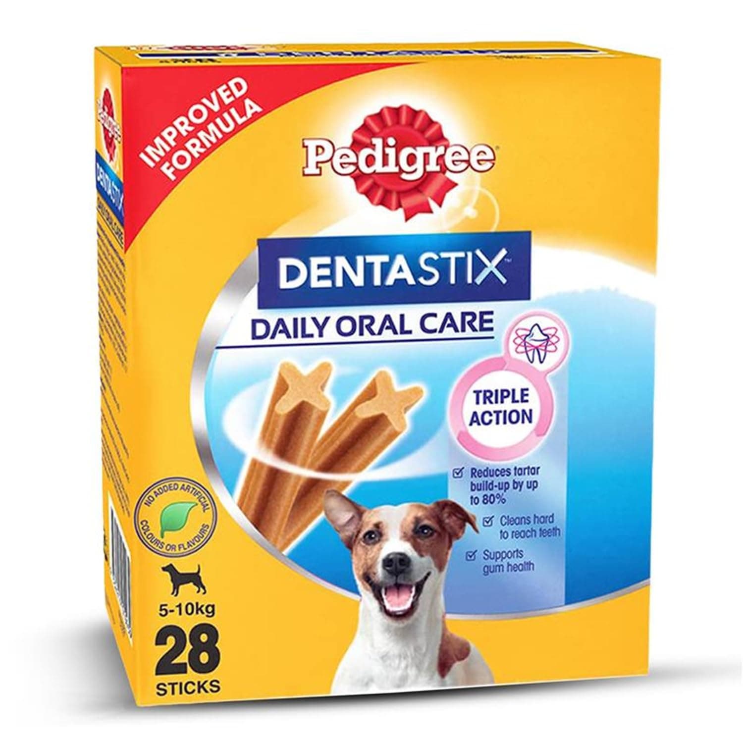 Pedigree Dentastix Oral Care Dog Treat, Adult Small Breed (5-10 kg), 440 g, Recommended by Vets, Supports Gum Health, Reduces Risk of Gum diseases