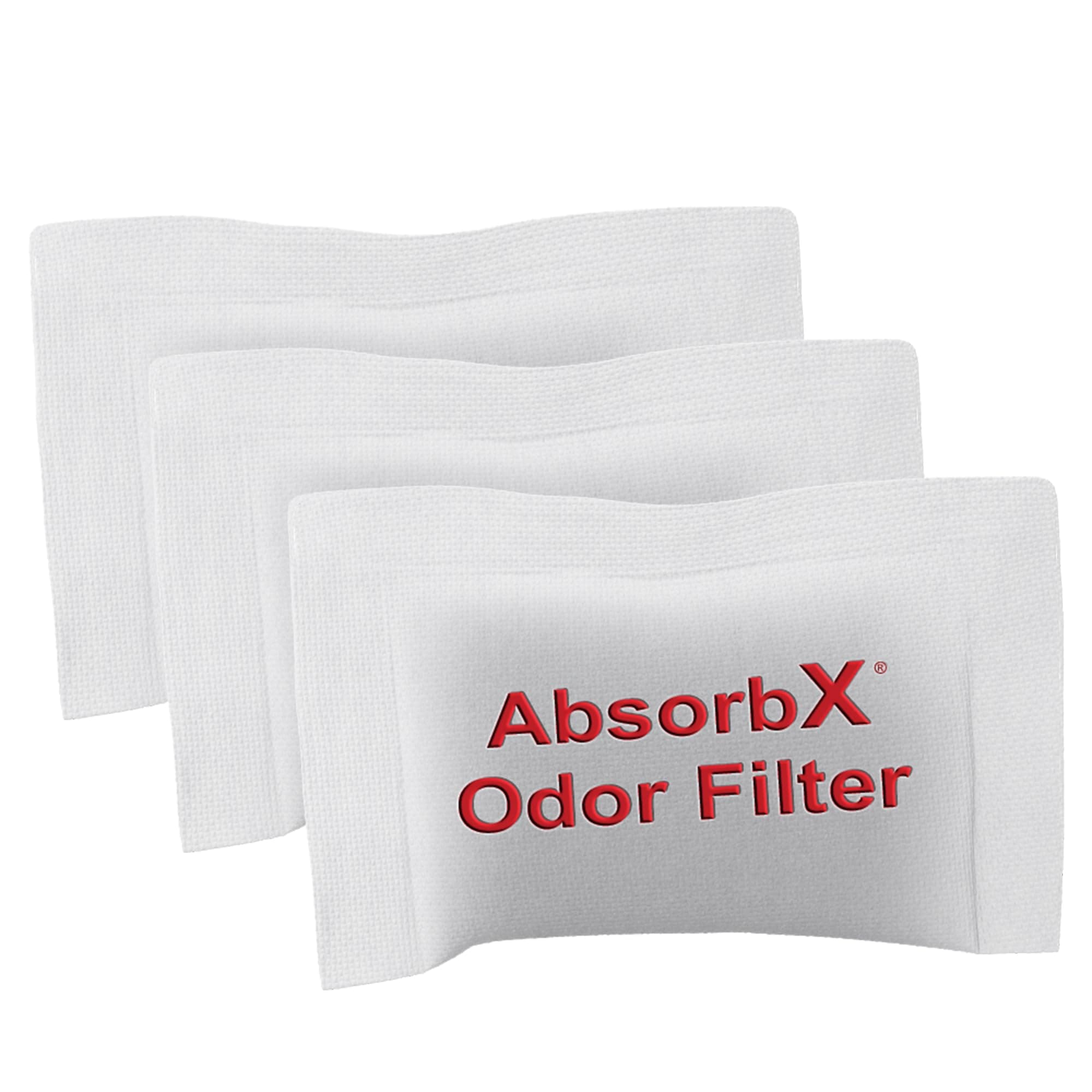 AbsorbX 3-Pack Trash Can Odor Filter, All-Natural Activated Charcoal Deodorizer for 8 Gallon and Larger iTouchless Trash Cans with Filter Compartment