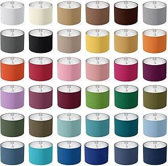 Lampshade for Table Lamp, Ceiling Drum Lampshade, Plain Lamp Shade, Modern Standard Cotton Fabric Floor Pendant 15cm 20cm 25 cm 30cm 35 cm 40cm Cream Brown Yellow Orange Red Pink Green Blue Lampshade
