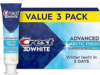 3D White Advanced Teeth Whitening Toothpaste, Arctic Fresh, 3.3 oz, Pack of 3