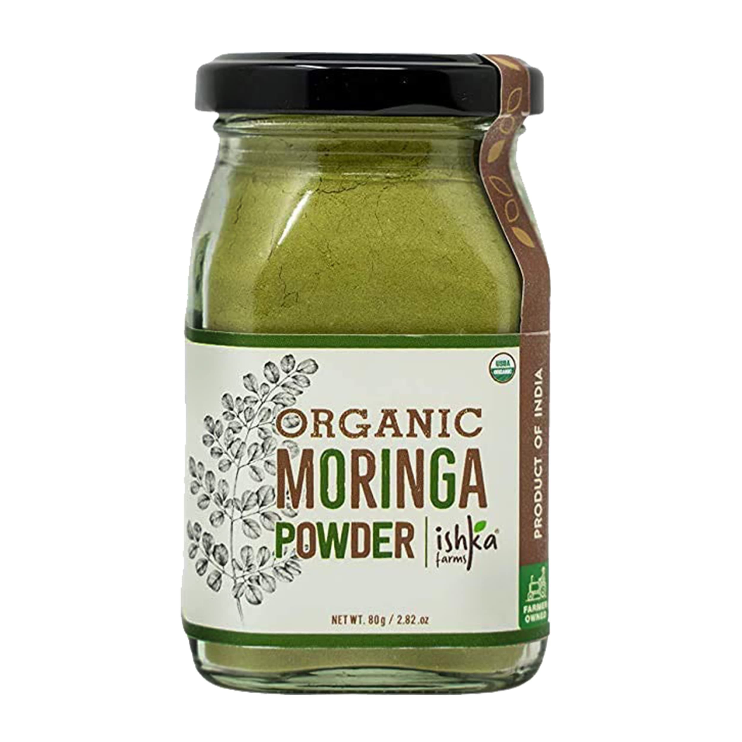 Organic Moringa Powder - Moringa Olifera, Drumstick Leaf Powder, Rich Source of Multi-Vitamins and Antioxidants, Immunity Booster 80 g
