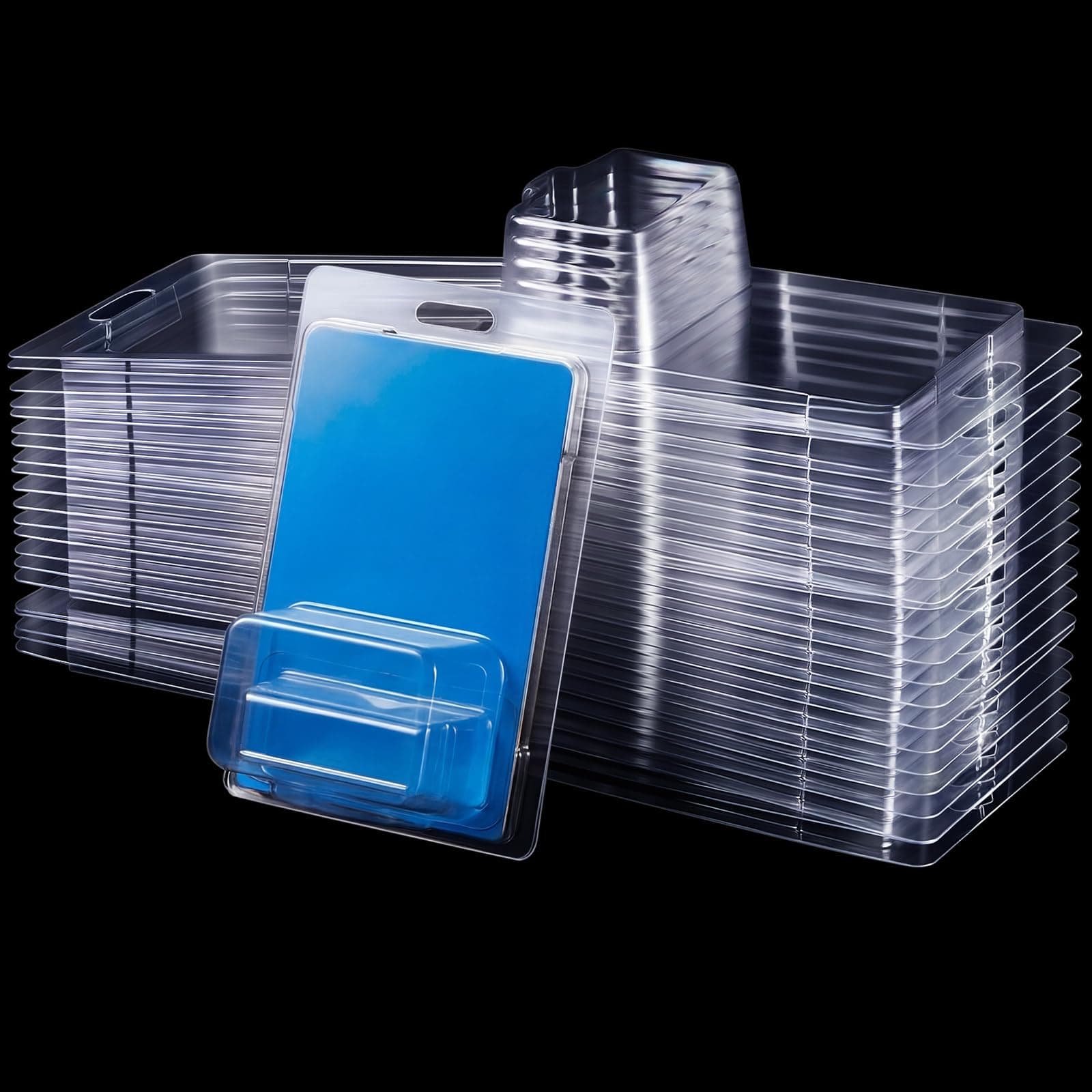 Tatuo 24 Pcs Protector Packs Compatible with Hot Wheels Model Car Clamshell Cases Plastic Display Protective Case Clear Die Cast Car Blister Pack Covers, 7.5 x 5 x 2 Inch