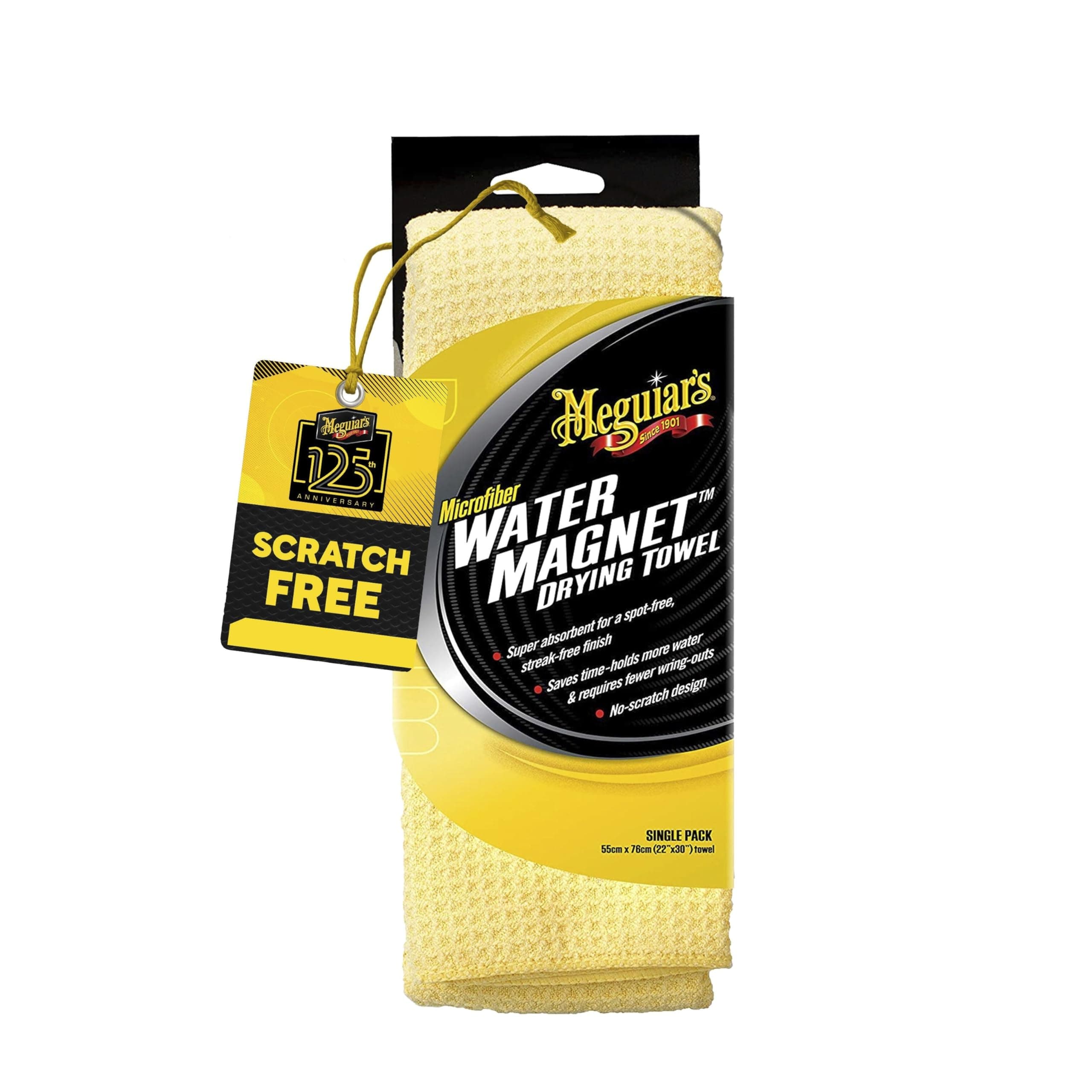 Water Magnet Microfiber Drying Towel, Premium Car Wash Microfiber Towel that’s Super Plush, Water Absorbent & Scratch-Free Big Microfiber Towels for Cars, 1 Pack