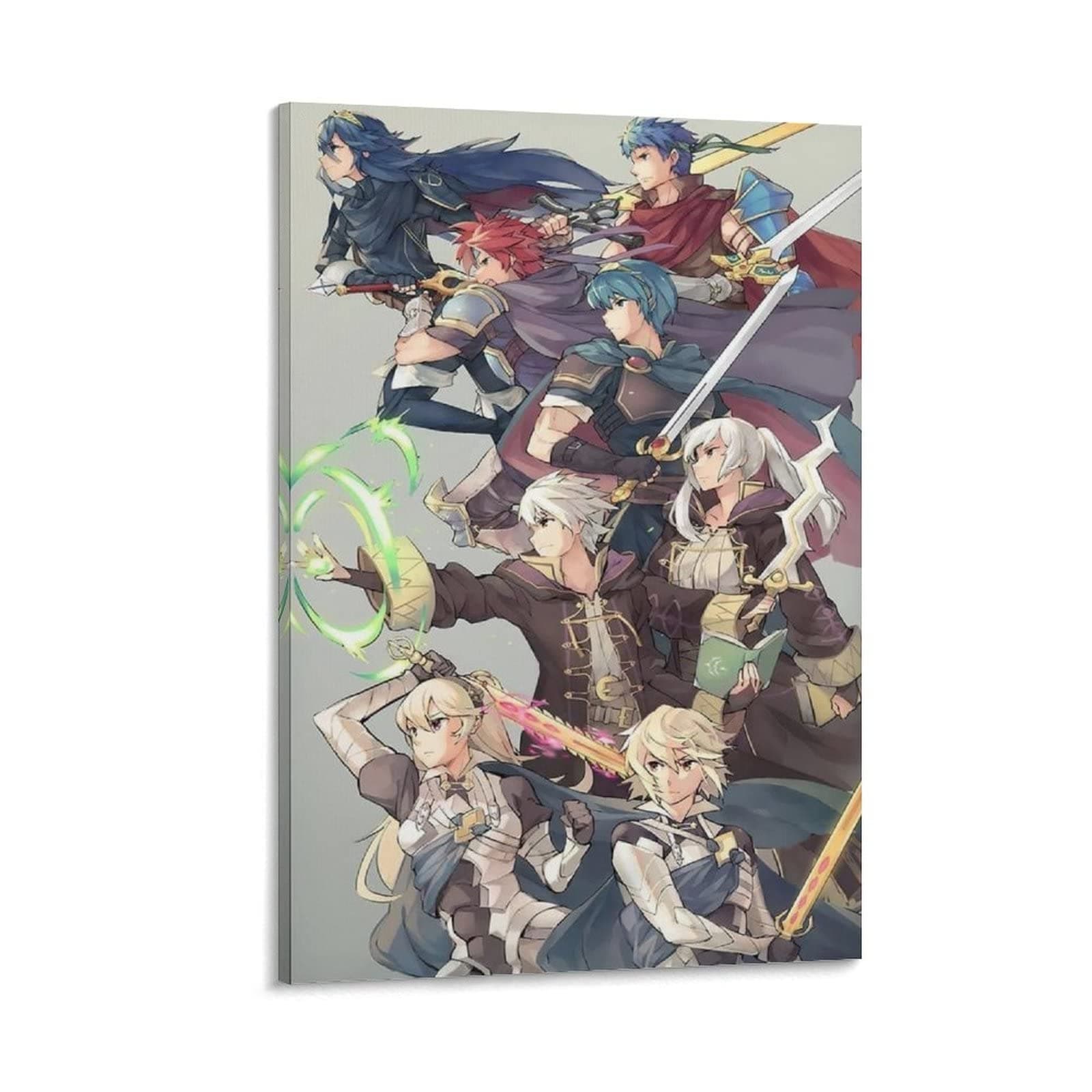 Fire Emblem Awakening Poster,All Characters,Fire Emblem Cipher,Canvas Wall Art For Living Room Decor Wall Art Poster Scroll Canvas Painting Picture Living Room Decor Home Framed/Unframed 12x18inch(30x
