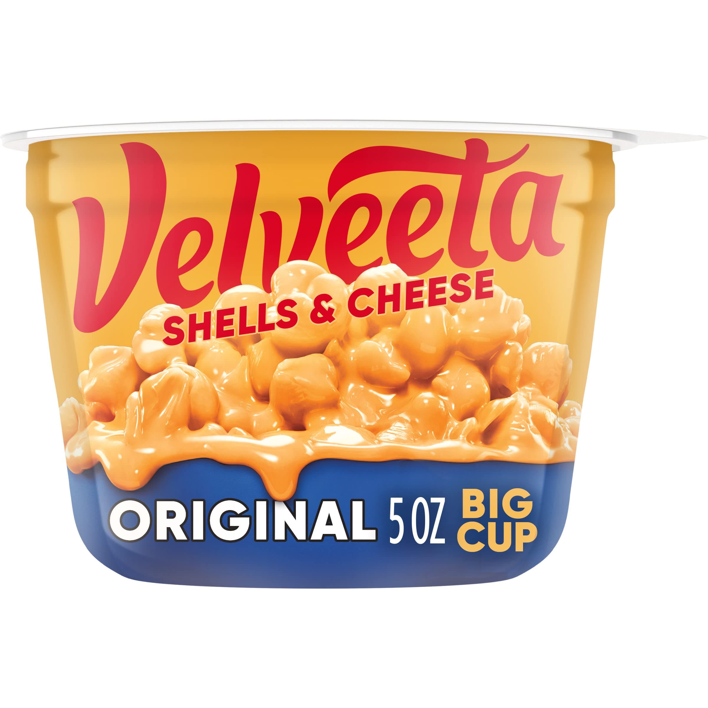 Velveeta Shells & Cheese Original Microwaveable Shell Pasta & Cheese Sauce Big Cup, 5 oz Cup