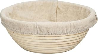 eoocvt Agile-Shop 8 inch Round Banneton Brotform Bread Dough Proofing Rising Rattan Handmade Basket & Linen Liner Cloth
