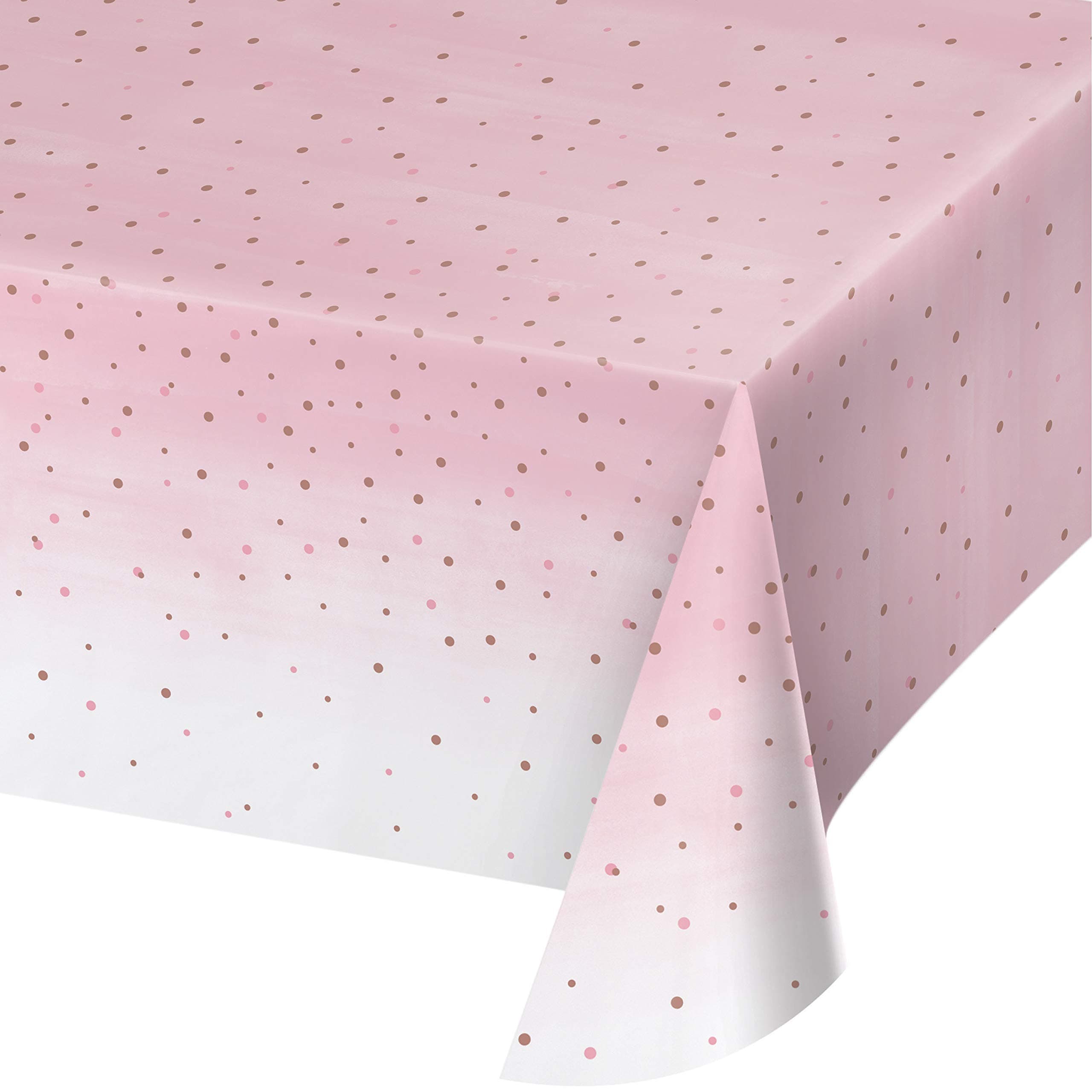 Creative Converting Rose All Day Plastic Table Cover 54"x102" 1ct