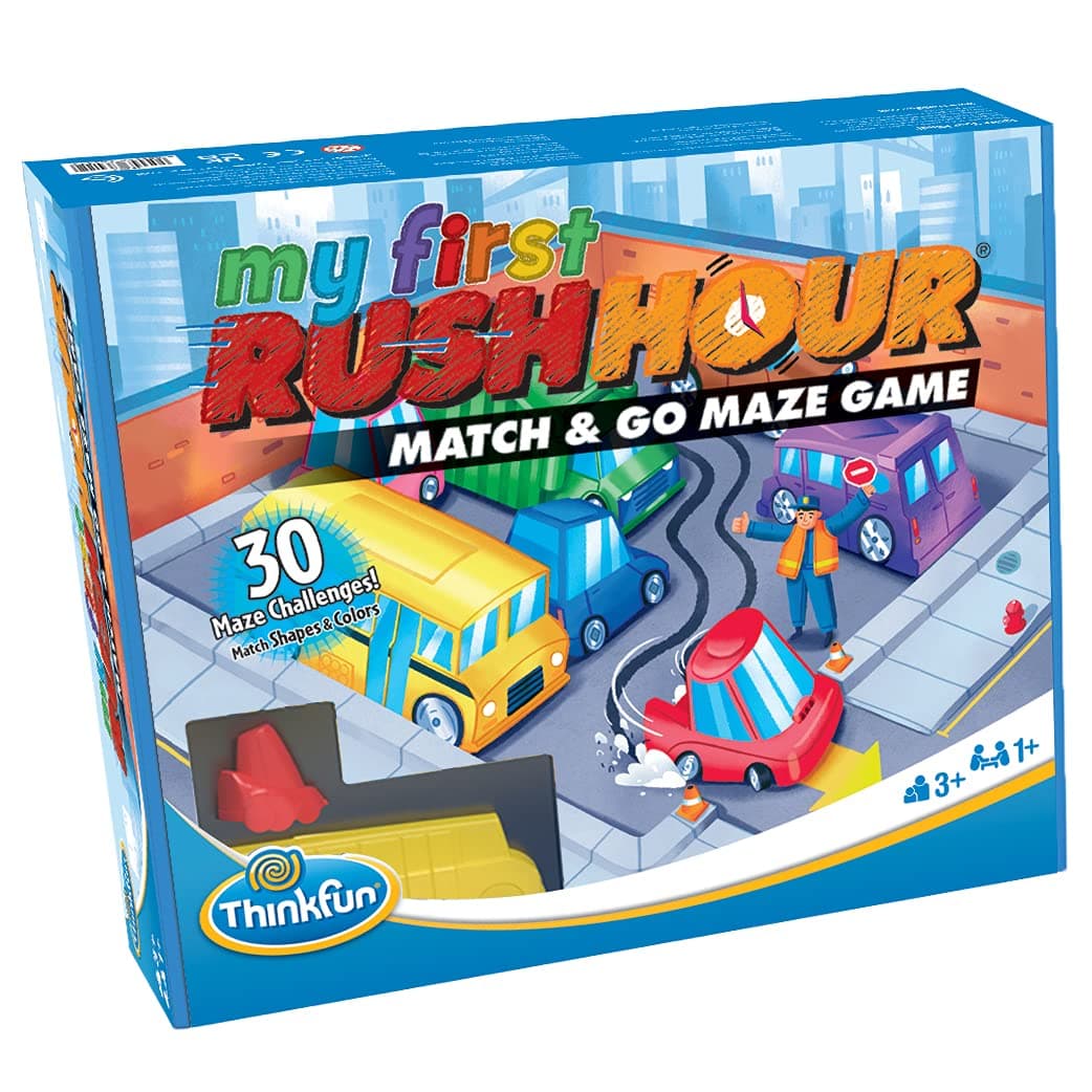 ThinkFun My First Rush Hour - Engaging Brain Game for Kids | Stimulating STEM Toy | Enhances Logic, Matching, Colors, and Shapes Skills | Best Gift for Toddlers