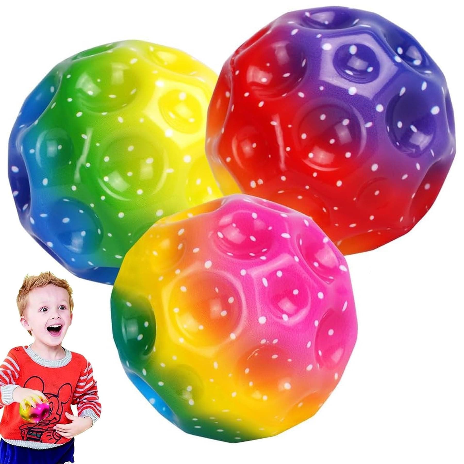 Space Balls Extreme High Bouncing Ball Tiktok Pop Bouncing SpaceBall Rubber Bounce Ball Sensory Ball Improve Hand-eye Coordination Sports Training Ball Children's Sensory Ball