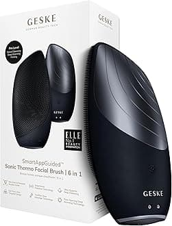GESKESmartAppGuided™ Sonic Thermo Facial Brush | 6 in 1 | Skin Cleansing | Cleansing Brush with Thermal Function | Facial Massager | Electric Facial Brush | Facial Cleansing Device