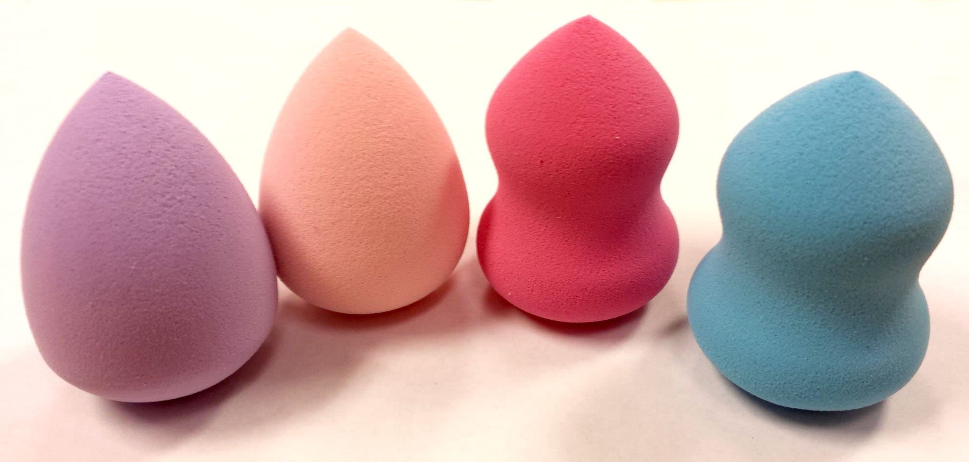 4pc Colorful Multi Shape Pro Beauty Flawless Makeup Blender Foundation Puff Sponges AOSTEK(TM)