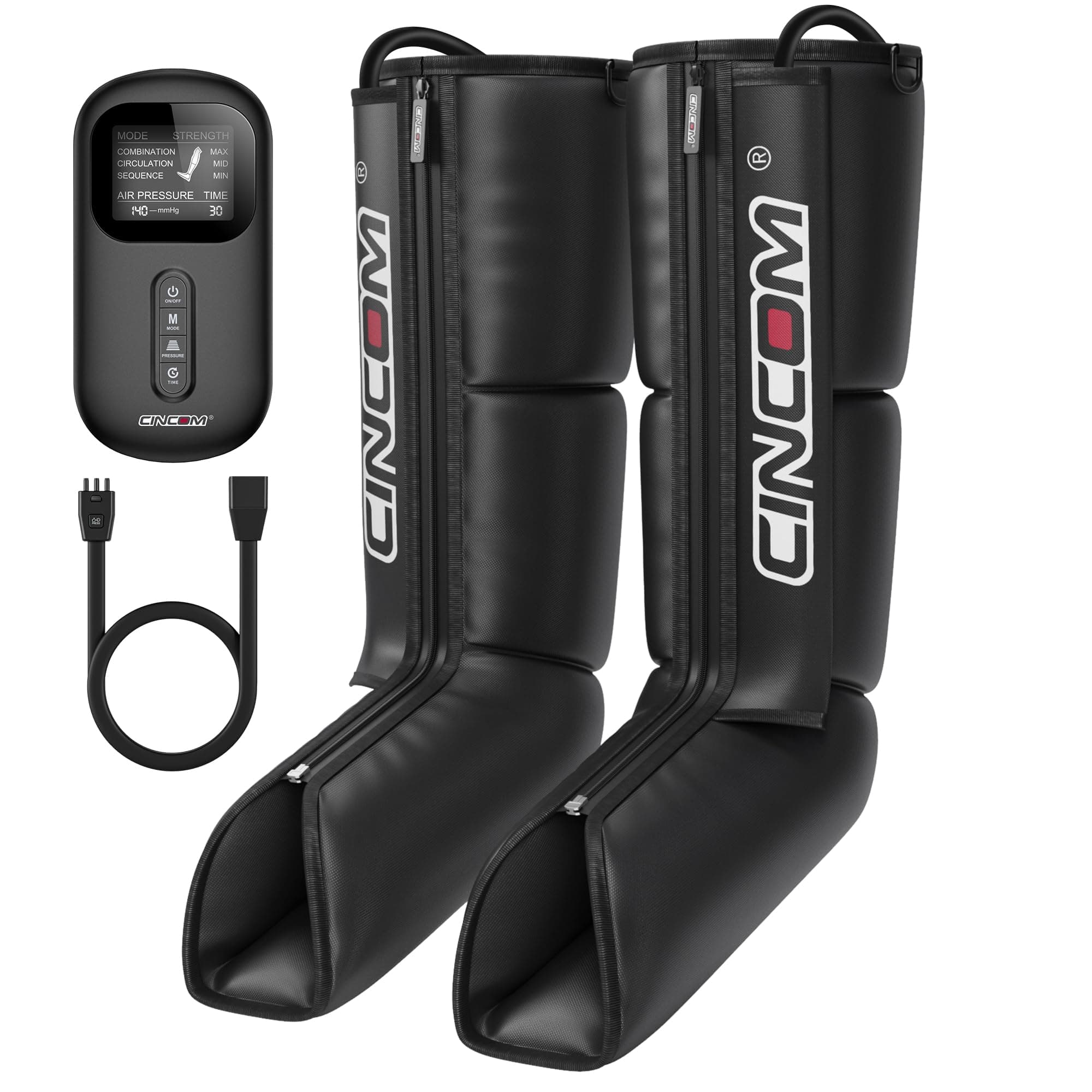 CINCOM Air Compression Leg Recovery System - Professional Sequential Compression Device For Circulation and Swelling