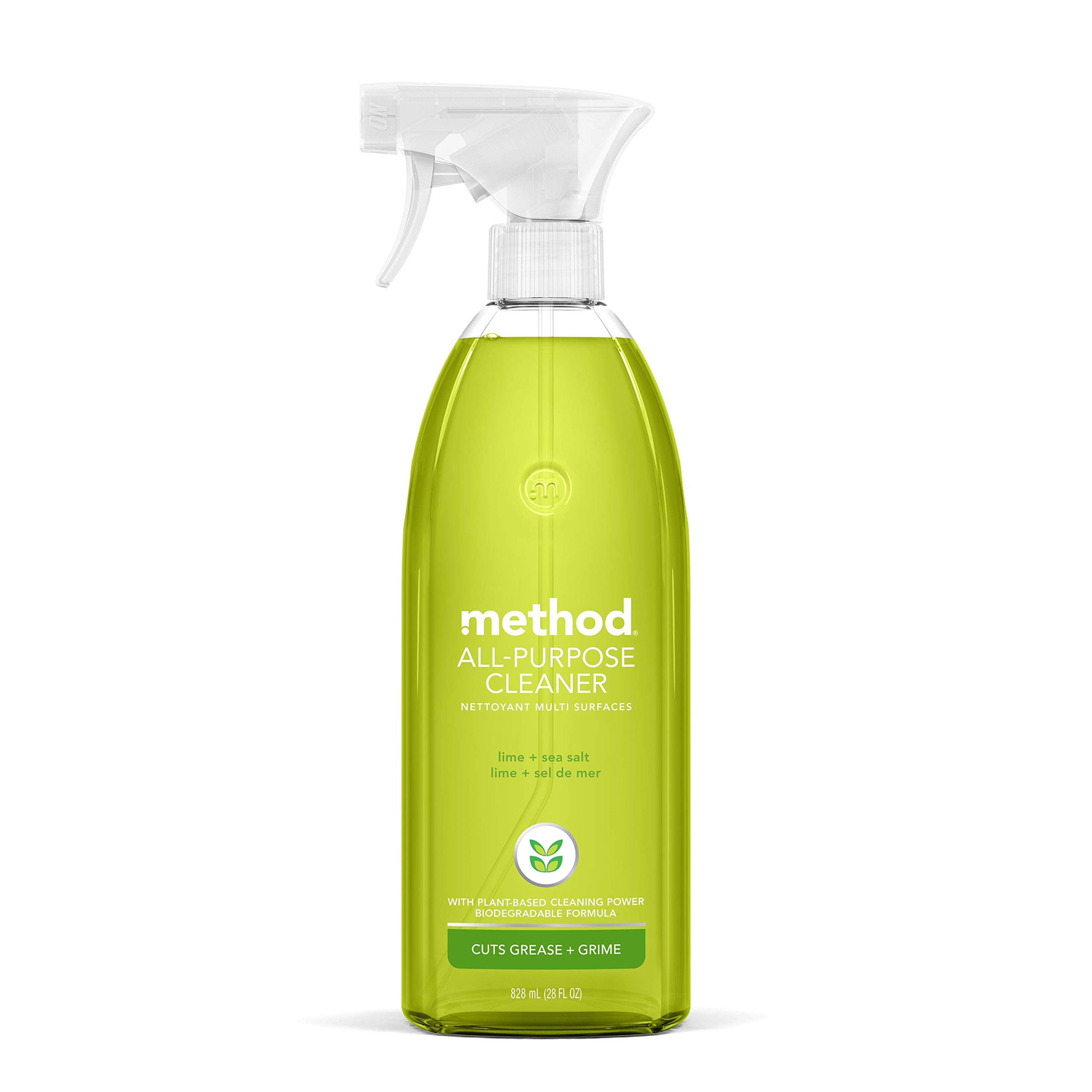 Method All-Purpose Cleaner Spray, Lime + Sea Salt, Perfect for Most Counters, Tiles, Stone, and More, 28 oz Spray Bottles, (Pack of 1)