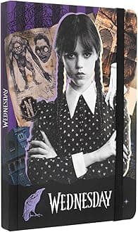 Grupo Erik A5 Notebook Hardback - Wednesday Addams Gifts | Bullet Journal Dotted Note Book, Dotted Notebook A5 Sketchbook | Wednesday Gifts Under 15 Pounds