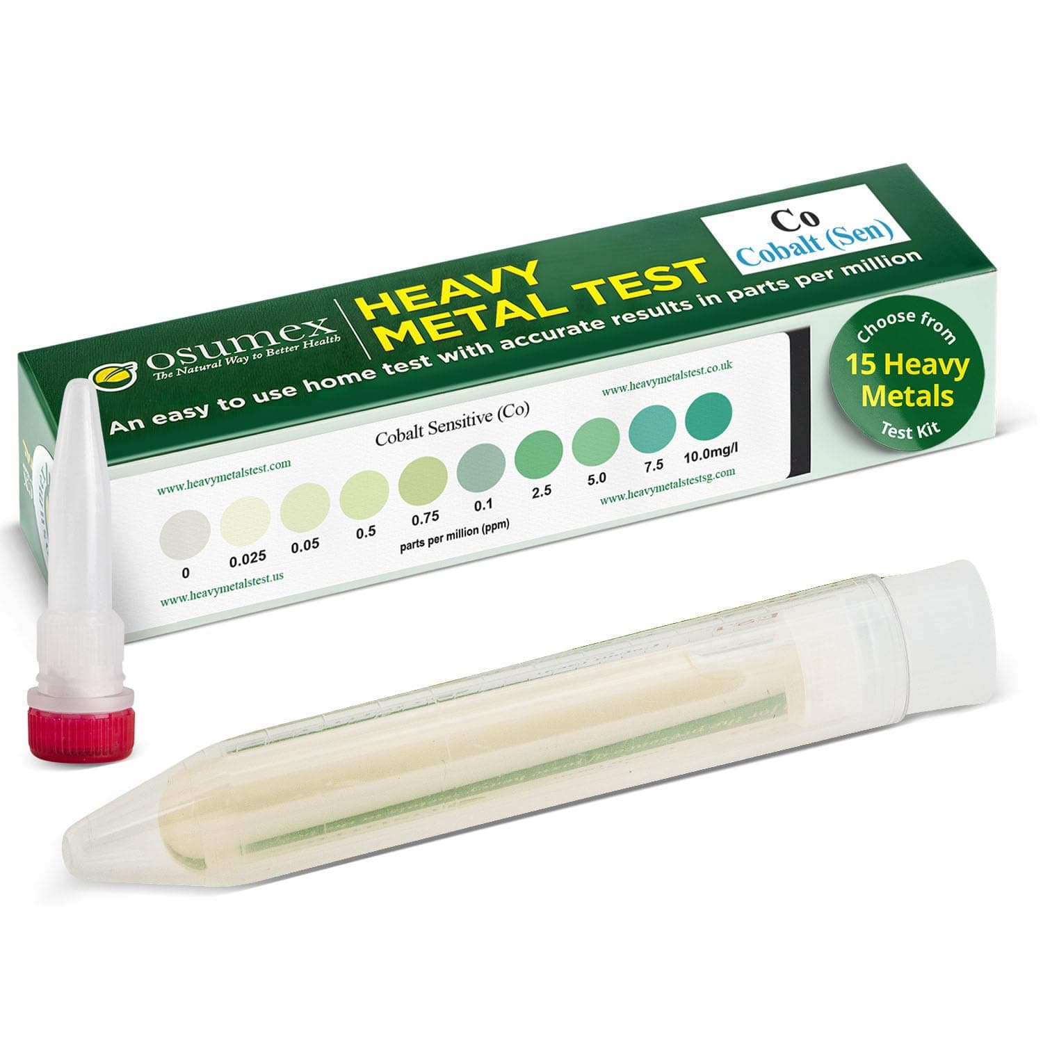 Heavy Metals Test Kit Cobalt Sensitive Kit 1 Pack - Water Testing Kits for Drinking Water, Food, Urine, Waste Water, Heavy Metal Urine Test Kit, Water Test Kit, Heavy Metal Test Kit for Humans