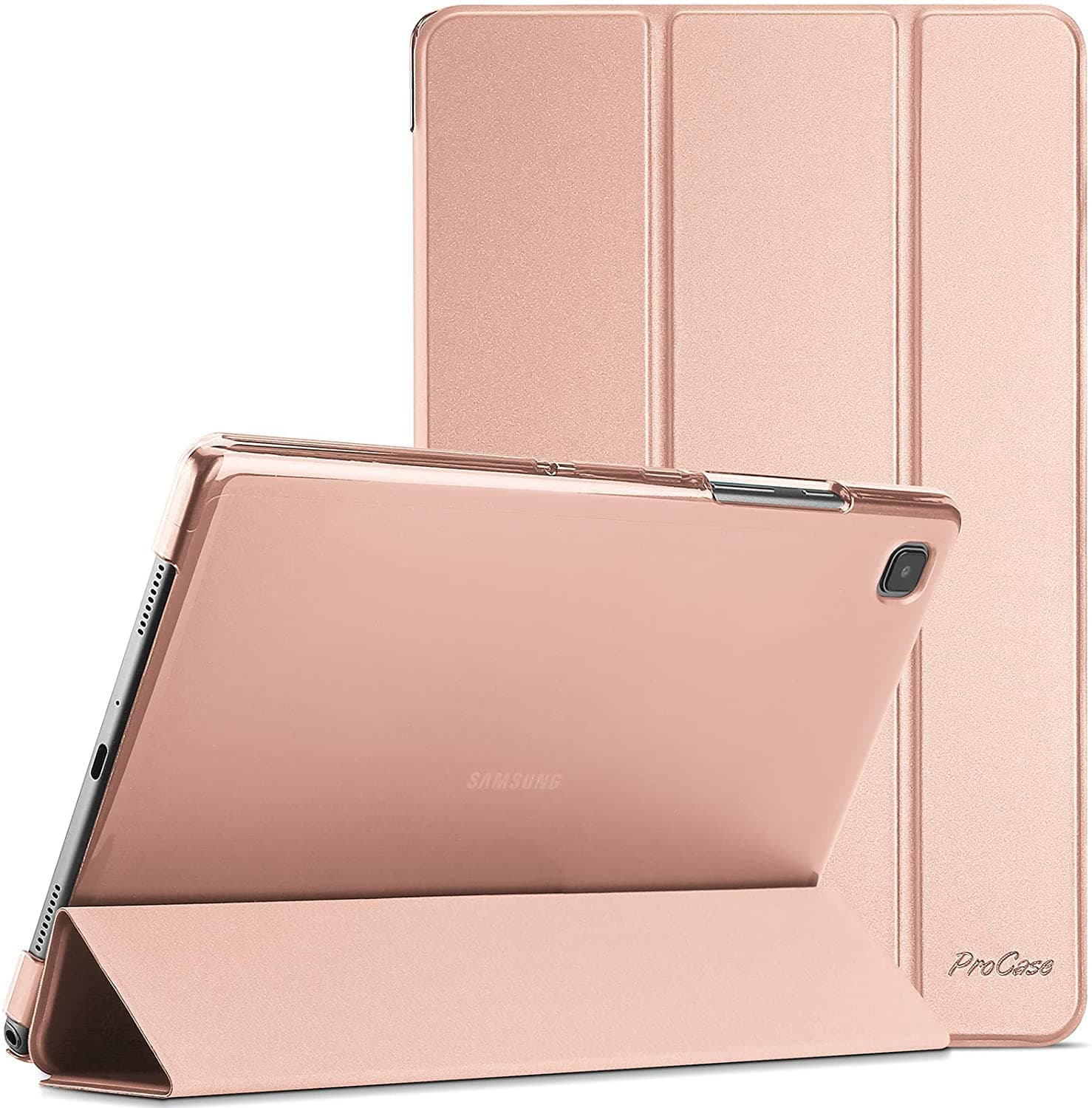 ProCase Smart Case for Galaxy Tab A8 10.5, Slim Stand Hard Back Shell Protective Smart Cover Case for Galaxy Tab A8 10.5 Inch 2022 SM-X200 X205 X207 -Rosegold