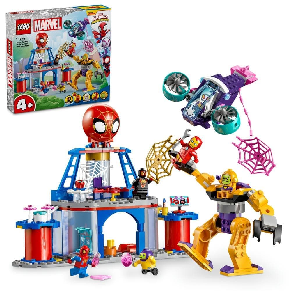 Marvel - Team Spidey Web Spinner Headquarters, Super Hero Building Toy, Gift for 4 Plus Year Old Boys, Girls and Fans of the Disney+ Spidey and his Amazing Friends Show 10794