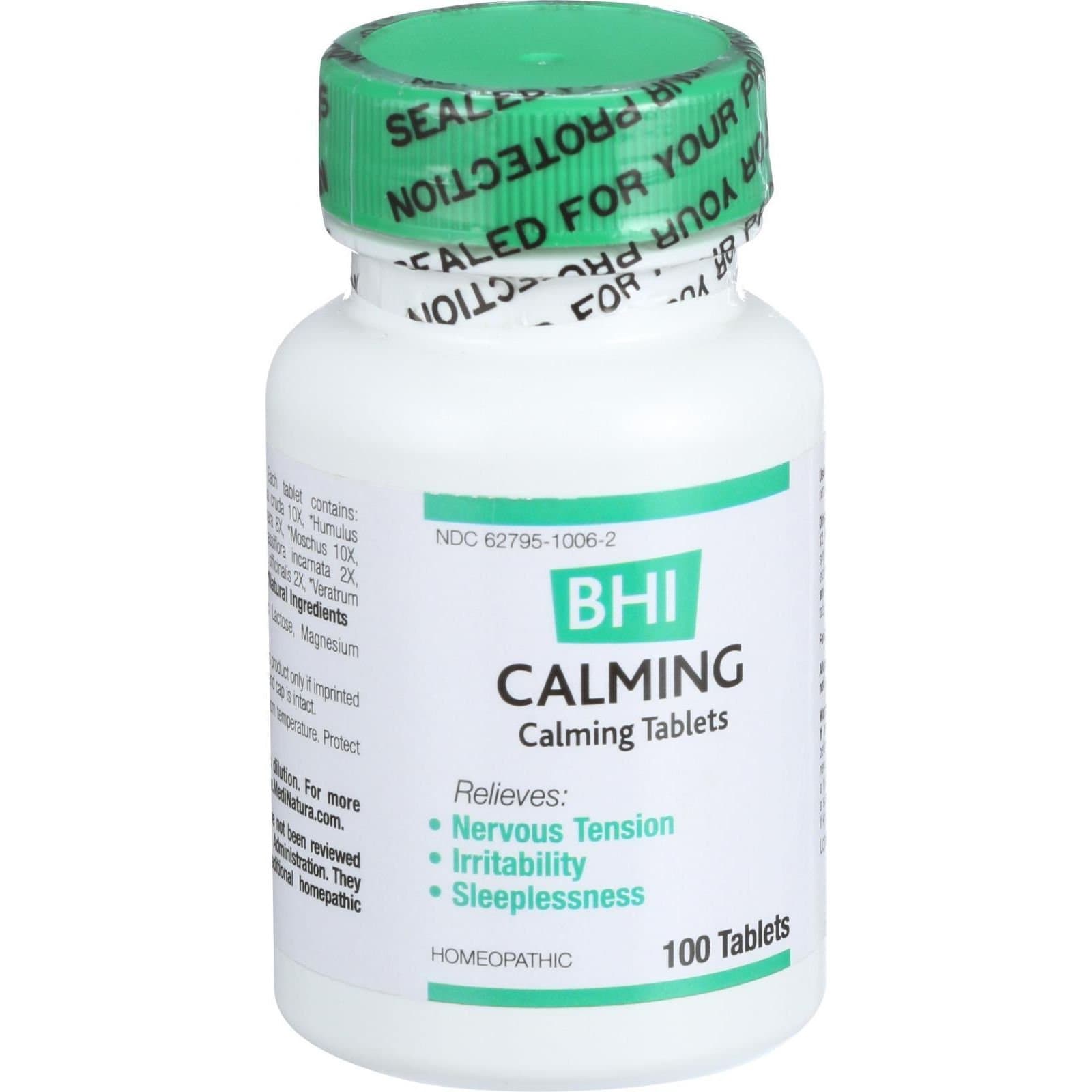 BHI Calming - Relieves Sleeplessness, Irritability - Homeopathic - 100 Tablets (Pack of 2)