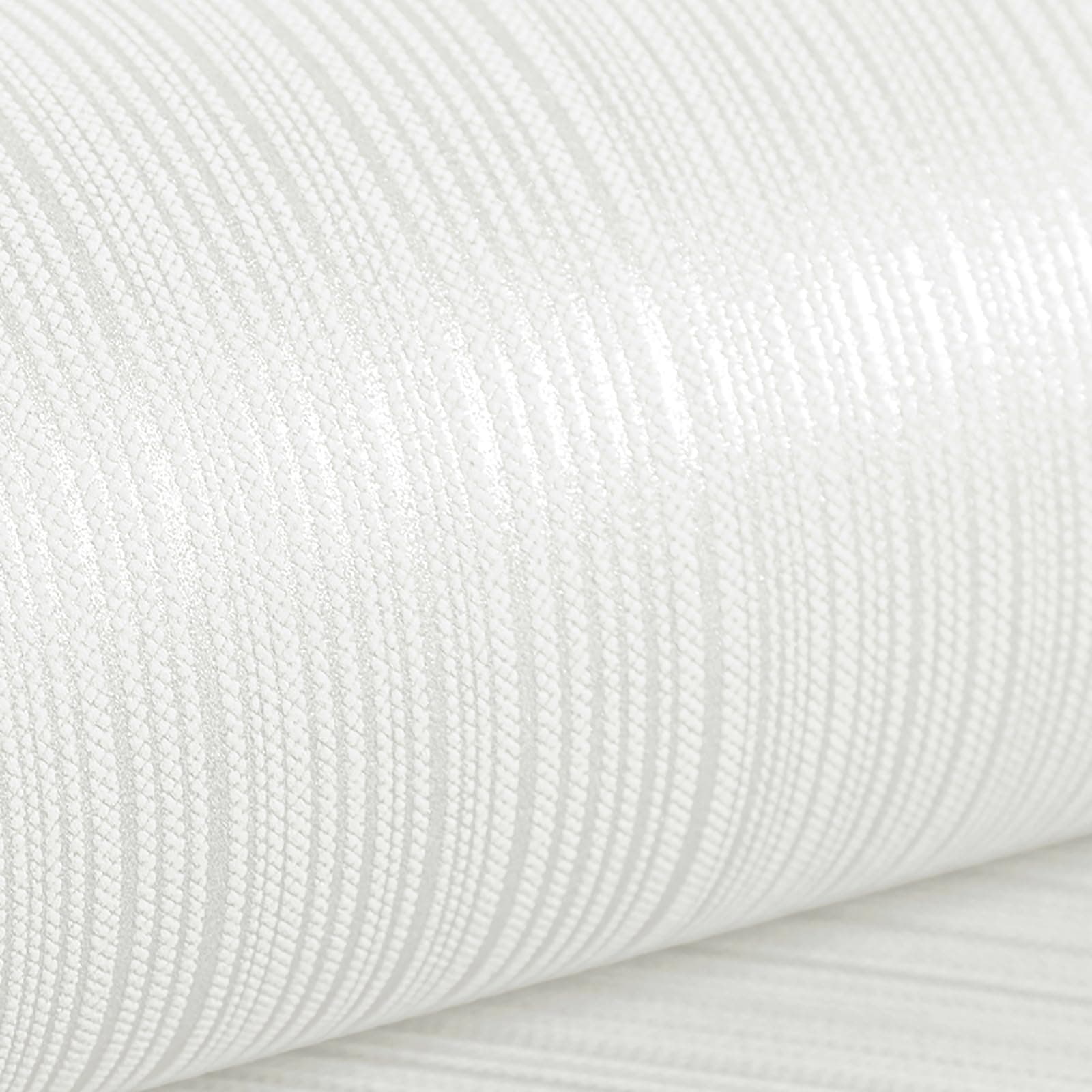 Mix Plain Stripe Textured Thick Wallpaper 3D Embossed Modern Minimalist Wallpaper Roll Striped Flocking Wallcoverings Vertical Stripes Wallpapers for Bedroom Living Room Lounge Hall Slightly White