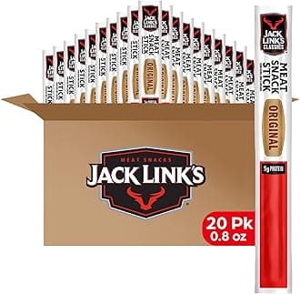 Classics Meat Sticks, Original - Protein Snack, Meat Snack Sticks with 5g of Protein, Made with Beef & Pork, Keto Friendly, Individually Wrapped - 0.8 Oz. (Pack of 20)