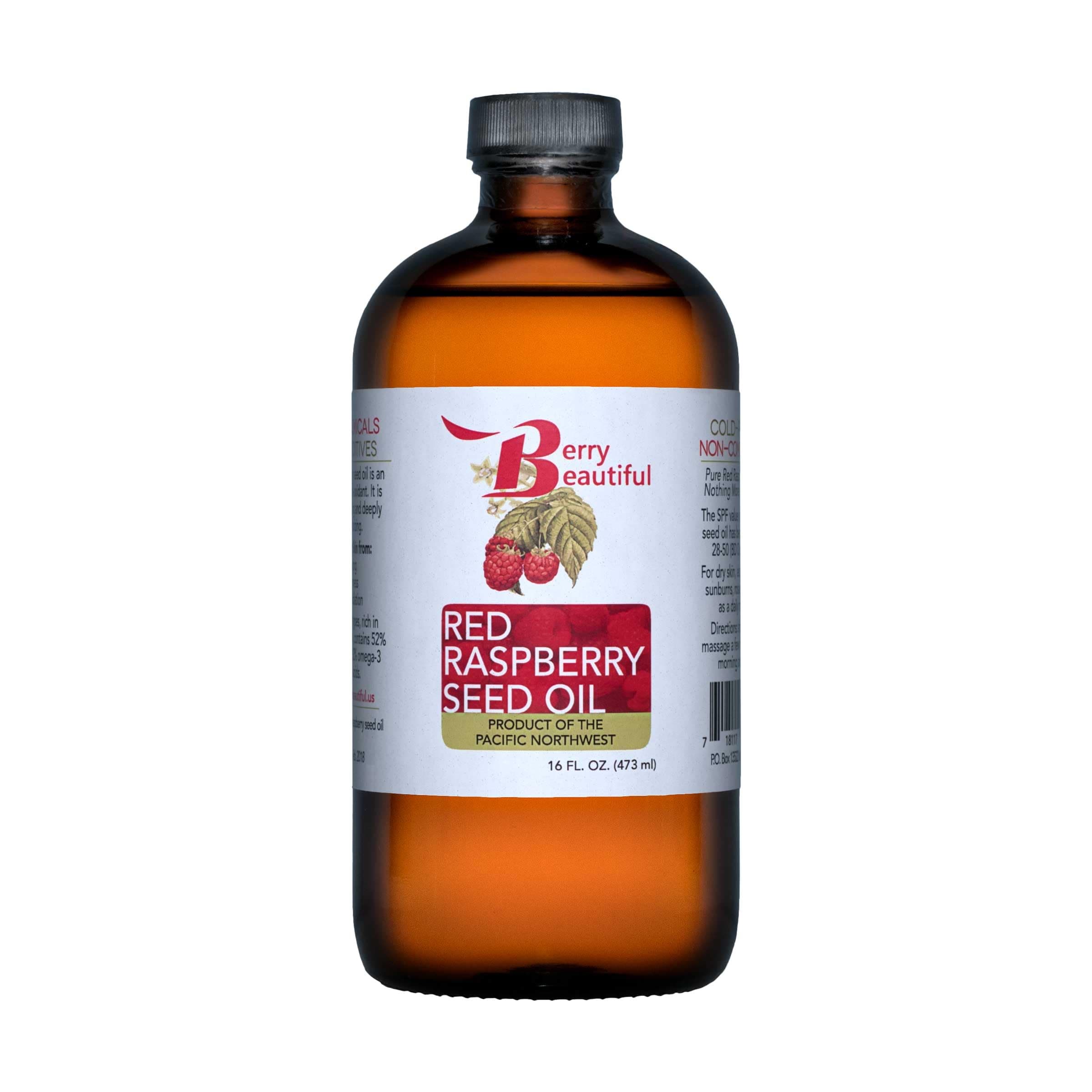 Red Raspberry Seed Oil - 16 fl oz - Cold-pressed from Raspberries grown by Northwest Berry Co-op farmers