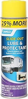 Camco Slide Out Lube -For Metal Parts, Rollers, Door Hinges and Brake Parts, Prevents Fading and Deterioration, Anti Corrosion and Anti Rust, For RVs, Boats, Cars and More - 15 oz (41105)