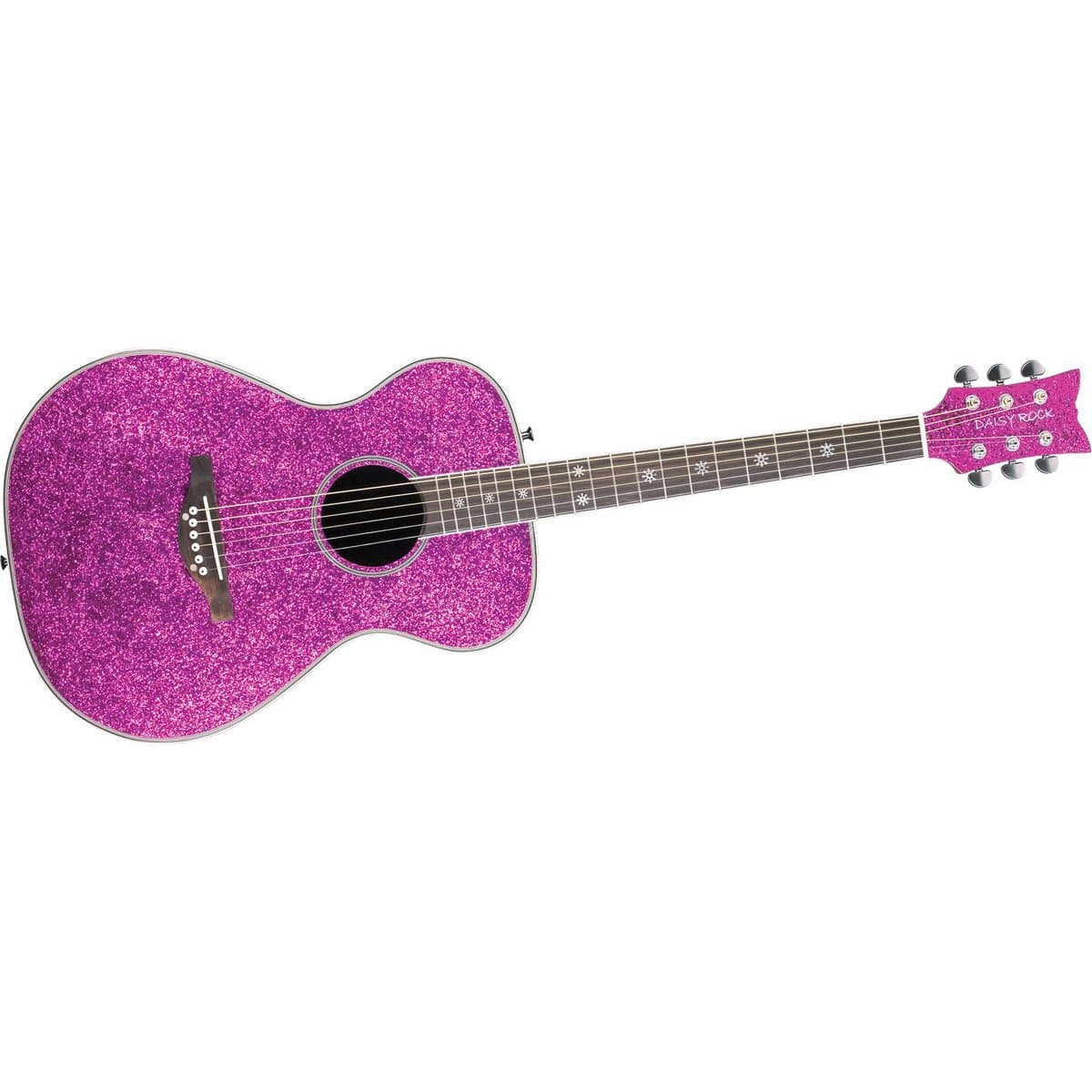 Daisy Rock Pixie Acoustic-Electric Pink Sparkle Guitar