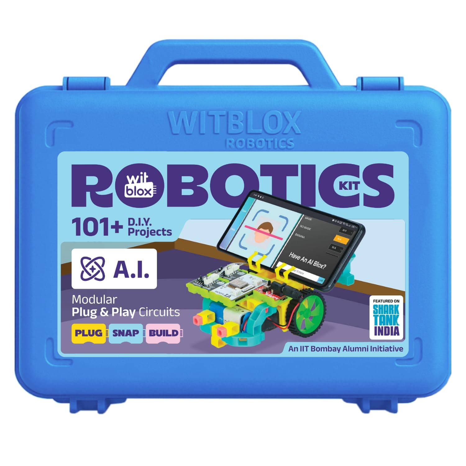- AI Artificial Intelligence Robotic Science Kit for 101+ Project 174 Part 8 Yrs+, Interlocking Bricks, Electronic Sensor & Circuits to create Logic 2 Free Live Classes Gift Toy for Boys & Girls