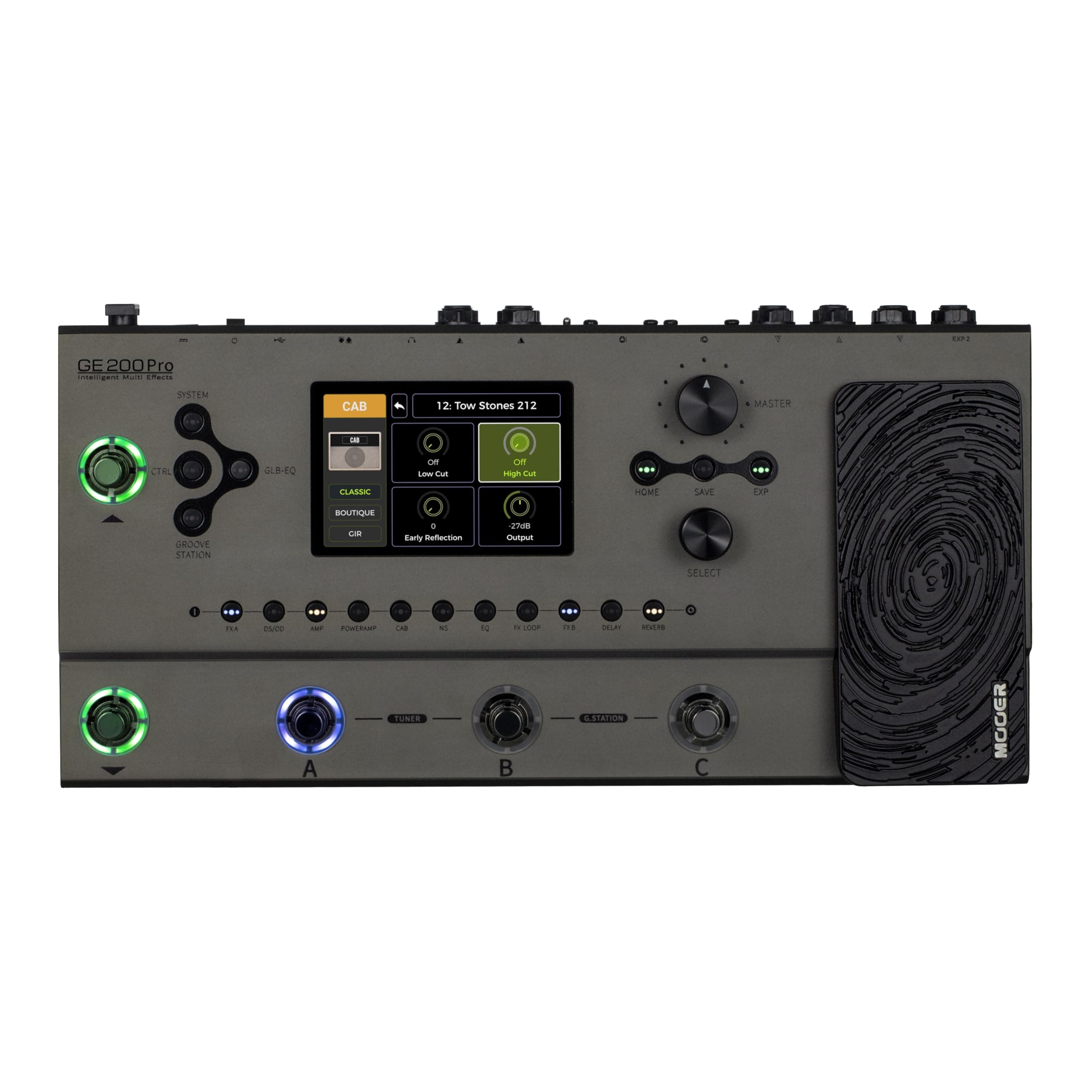 OOER GE200 Pro New Gen.4.0 Smart Multi Effects Guitar Pedal Modeling Amplifier Processor Station MIDI Function GE-Could App MNRS Amplifier Modeling