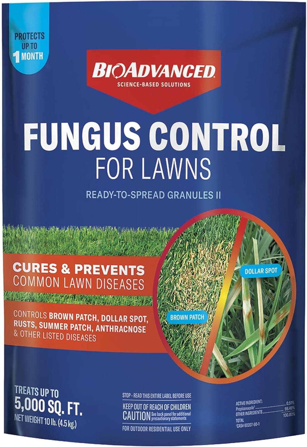 BioAdvanced Fungus Control for Lawns, Granules, 10 lb, Fungicide for Lawns
