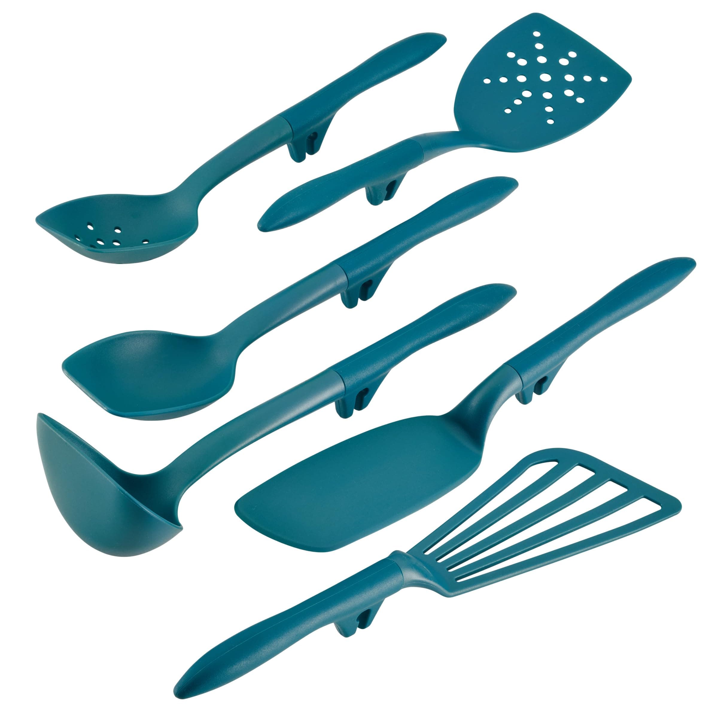 Gadgets Lazy Tools Nonstick Kitchen/Cooking Utensil Set, 6 Piece, Teal