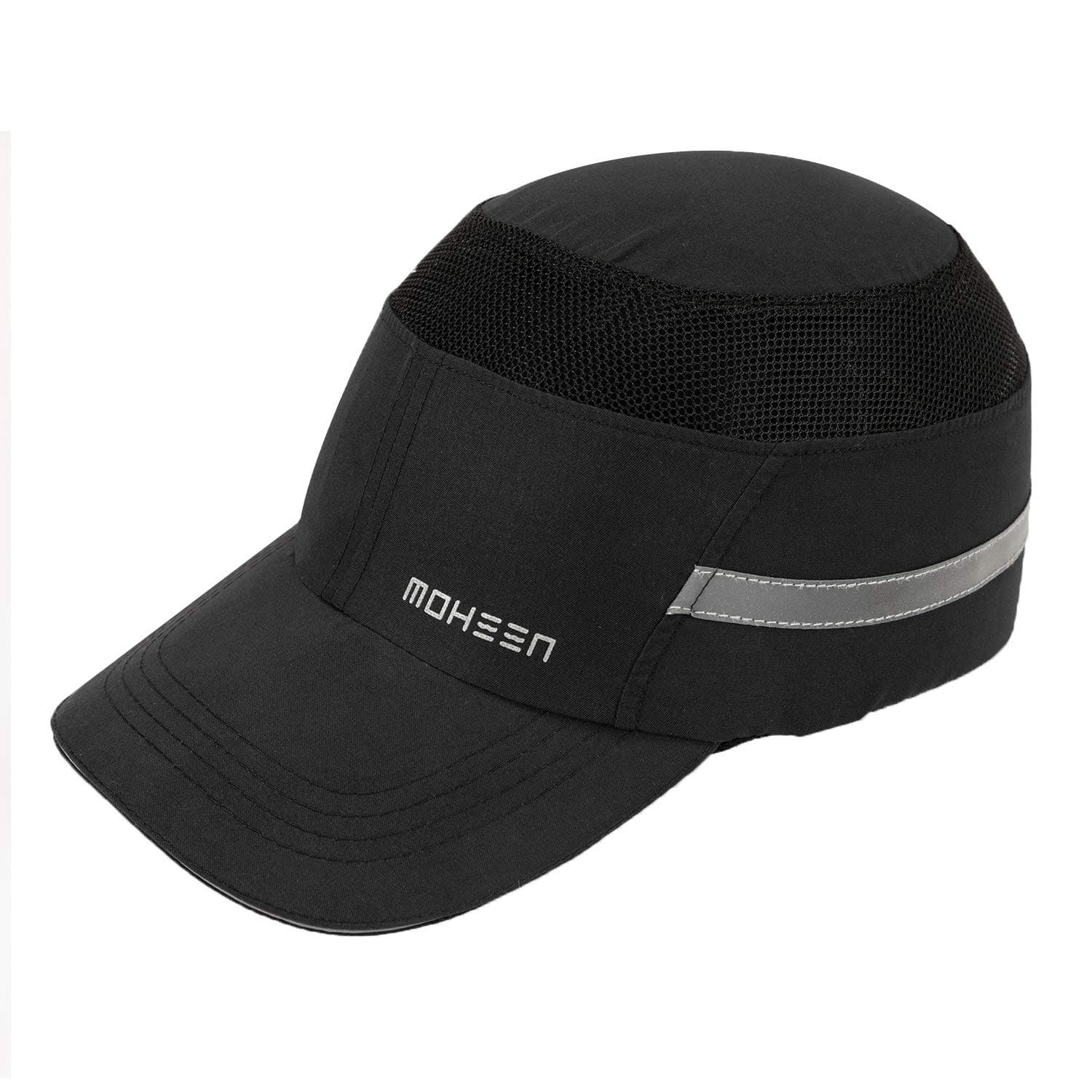 Lightweight Safety Bump Cap - Breathable Baseball Style Protective Hat with Reflective Stripes